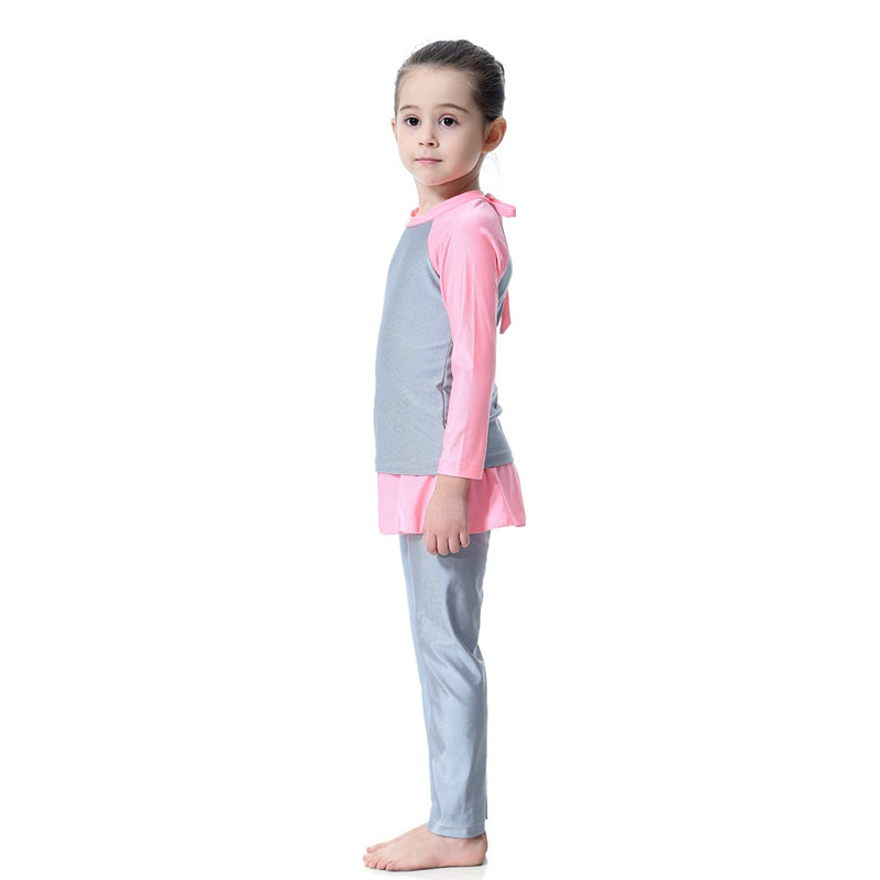 3-Piece Girls Burkini Swimwear Set - Modest Muslim Swimsuits for Kids - Perfect for Beach, Pool & Water Activities