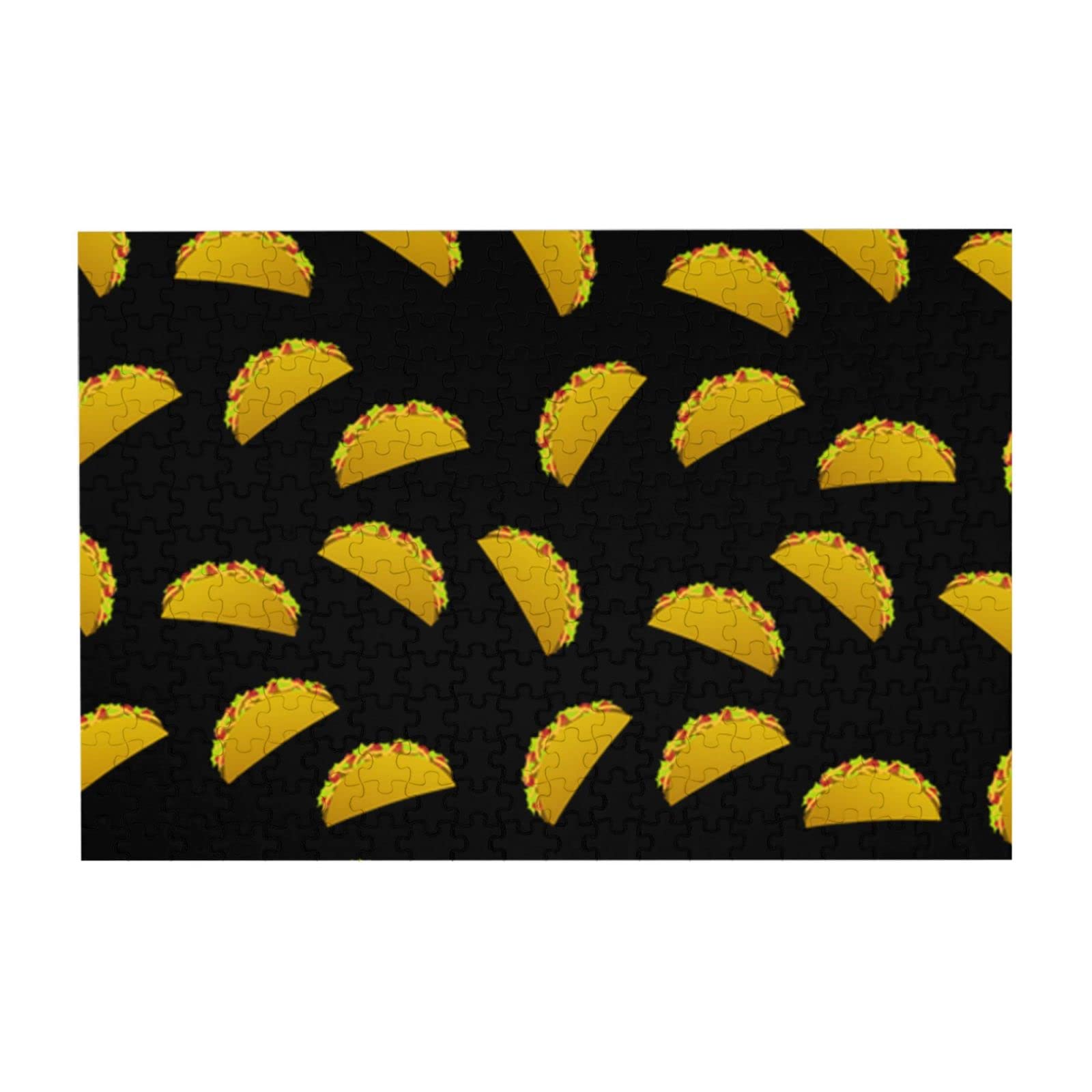 300-Piece Taco Mexico Wooden Jigsaw Puzzle - Mini Brain-Teasing Puzzle Game for Adults & Kids - Perfect for Family Game Night, Classroom Activities, and Stress Relief