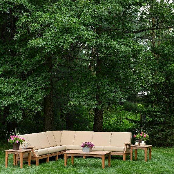 Granville Deep Seating Sectional Left Arm Sofa with Cushions - Modern L-Shaped Living Room Furniture for Family Gatherings & Movie Nights