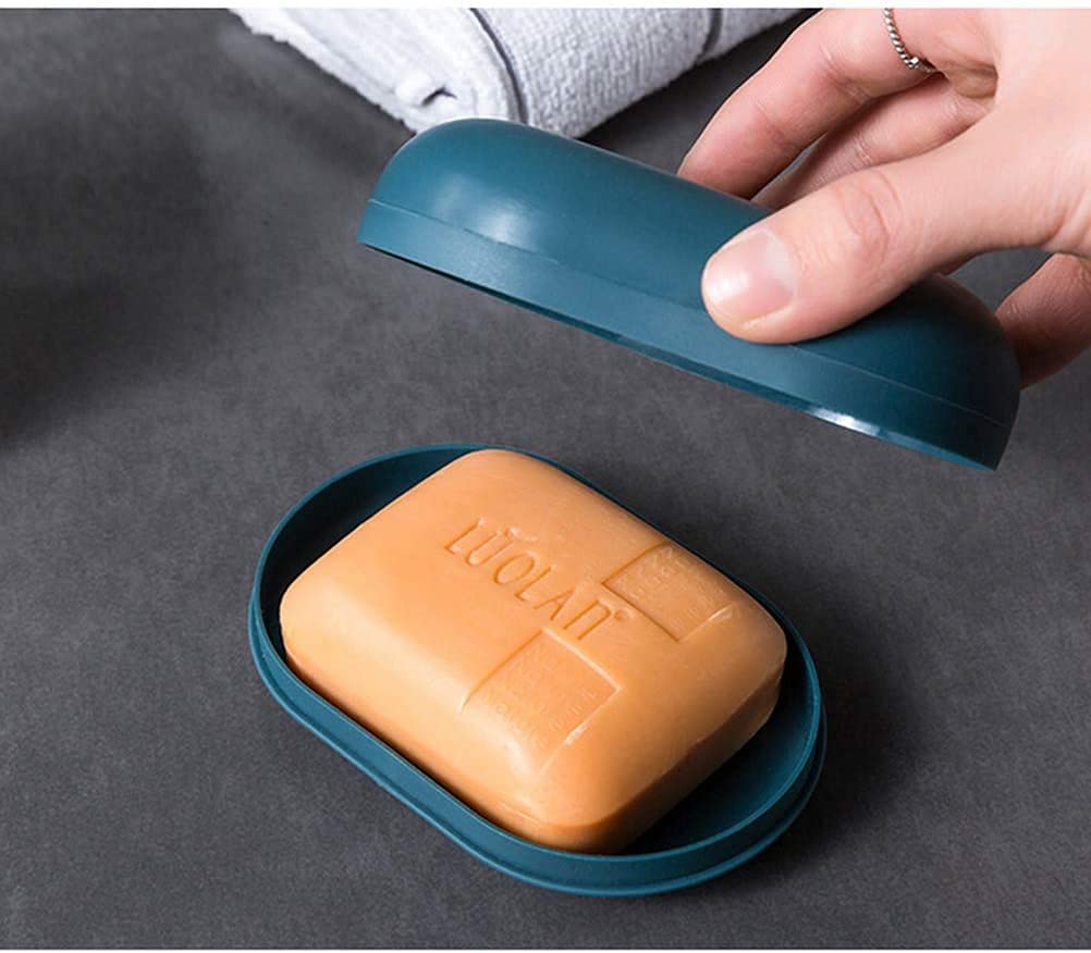 **Leakproof Travel Soap Case with Lid - 2 Pack, Portable Soap Dish for Shower, Gym, Hiking & Travel | Durable Soap Holder for Bathroom, School & Outdoor Use**
