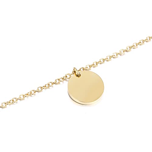 Aluinn Letter Pendant Necklace - Gold/Silver Sequins Coin Necklace Jewelry for Women & Teens - Perfect for Gifts, Parties, and Everyday Wear