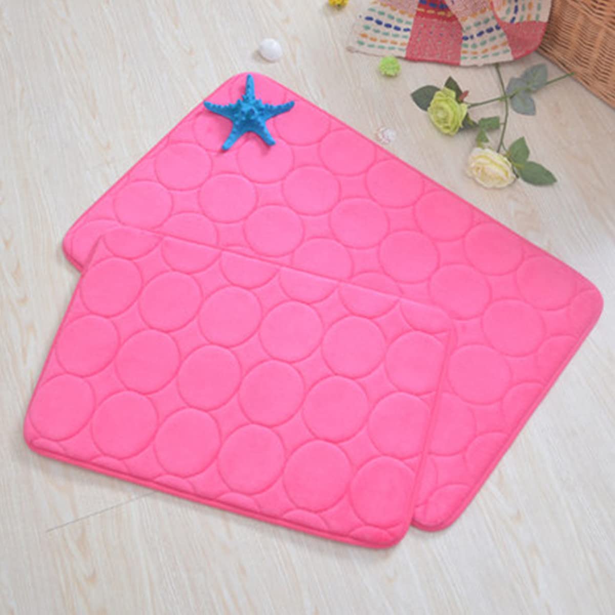Premium Memory Foam Bath Mat - Ultra Absorbent, Non-Slip & Quick-Dry Bathroom Rug - Super Soft Coral Velvet Surface - Machine Washable (16x24 Inch, Khaki) - Perfect for Bathroom, Shower & Spa Relaxation