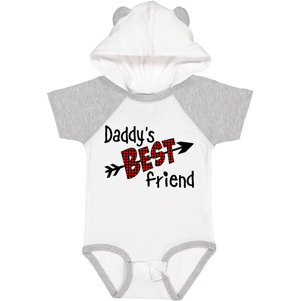 Dad's Best Friend Arrow & Plaid Letter Baby Bodysuit - Cute Newborn Outfit for Family Gatherings & Photo Shoots
