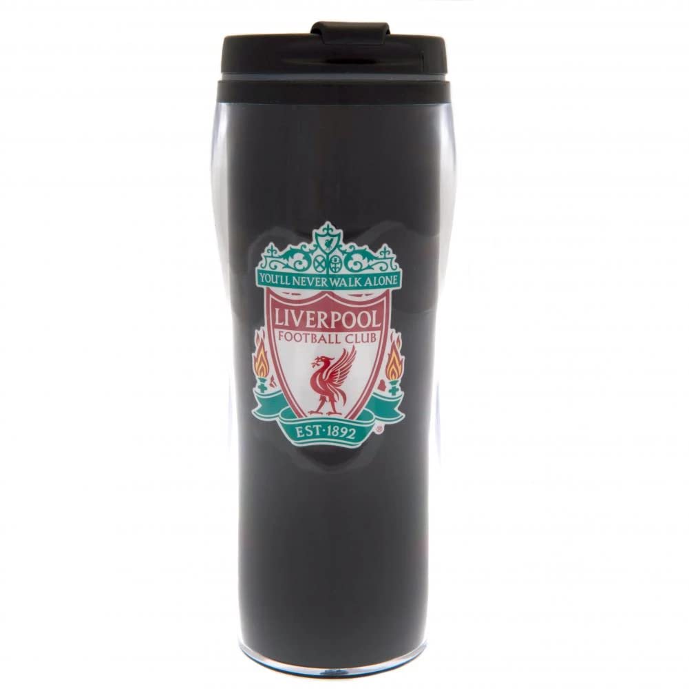 Liverpool FC Heat Changing Travel Mug - 16oz Insulated Coffee Cup with Color Changing Design (Black/Red) - Perfect for Soccer Fans, Office Use & Travel