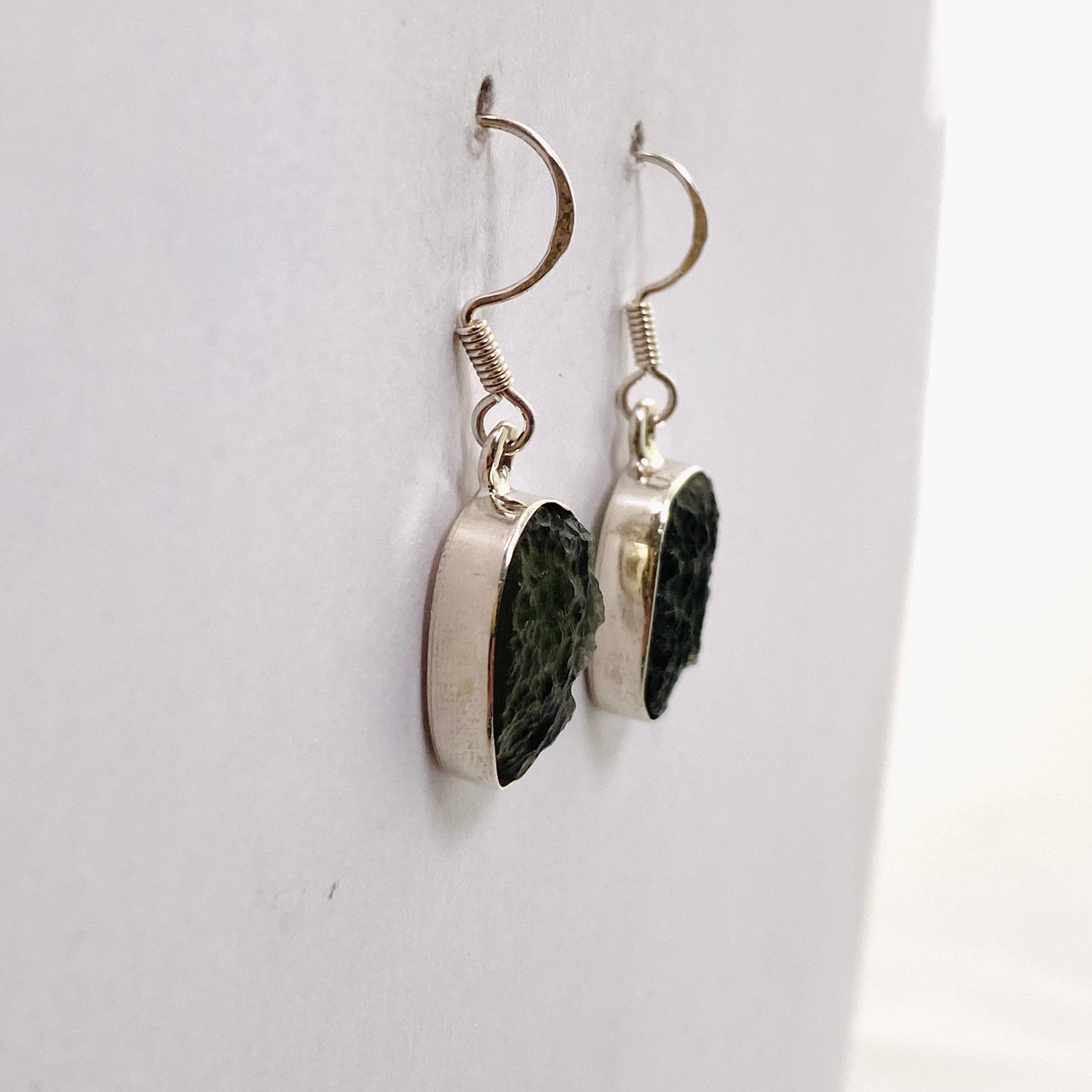 17mm Moldavite Earrings - Genuine IVME 01 Certified - Perfect for Spiritual Healing, Meditation & Energy Work