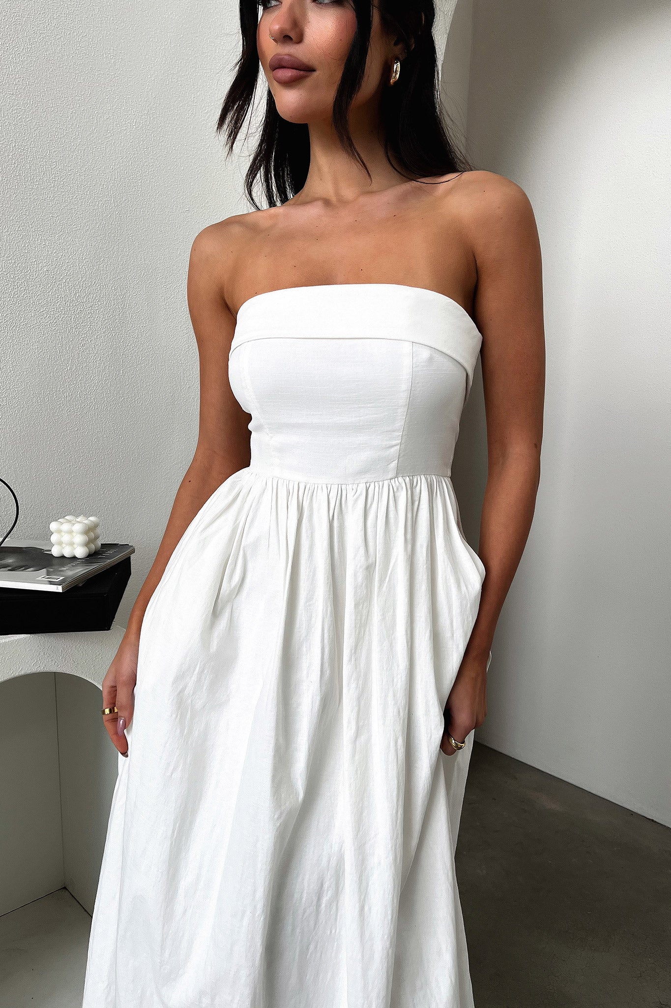 Cornell Maxi Dress for Women - Elegant White Summer Long Dress for Beach, Vacation & Casual Wear
