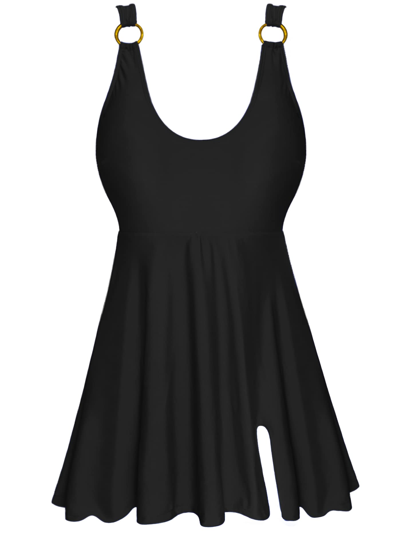 AONTUS Plus Size One Piece Swimsuits for Women - Tummy Control Bathing Suit with Skirt - Flattering Swim Dress for Beach, Pool & Vacation