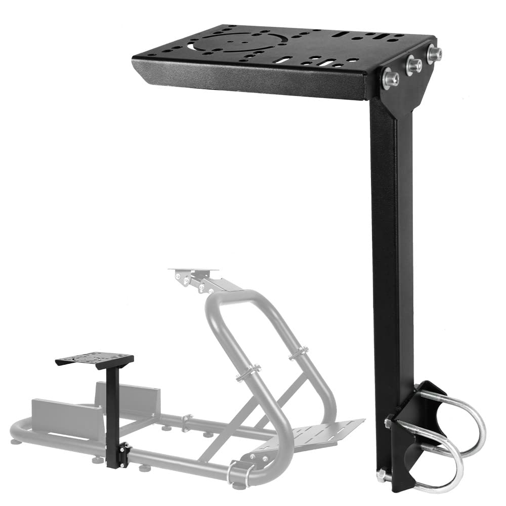 Premium Racing Simulator Stand Joystick Mount for Logitech G27/G29/G920 & Thrustmaster Wheels - Heavy-Duty Steel Plate with Bolts - Perfect for Flight & Driving Simulation Gaming Setups
