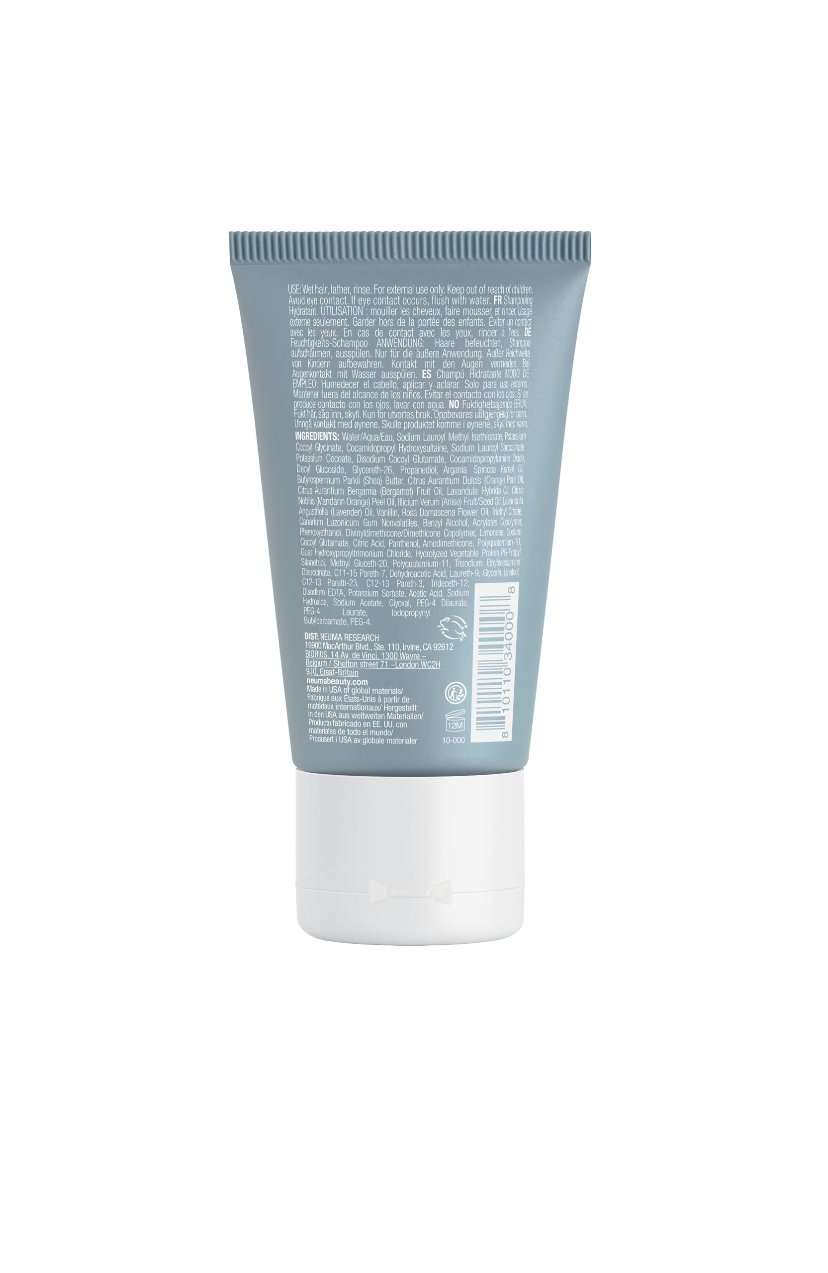 Neuma Neu Moisture Shampoo for Dry Hair - Hydrating Lavender, Mandarin & Vanilla Scented Shampoo | Sulfate-Free & Color Safe | Perfect for Daily Moisture Boost & Relaxing Aromatherapy Shower Experience