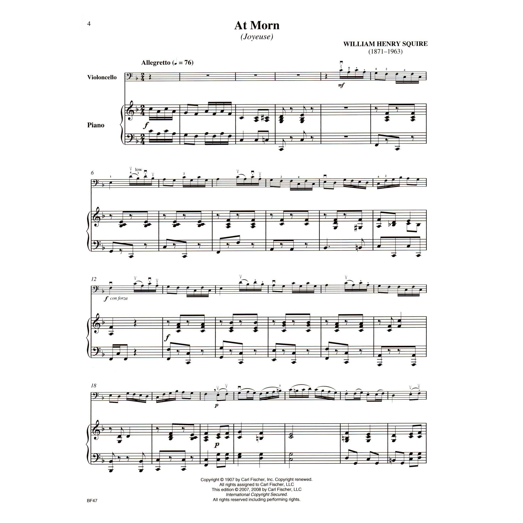 BF47 - The Squire Cello Solo Collection Sheet Music Book for Professional Musicians & Students - Perfect for Concerts, Recitals & Practice Sessions