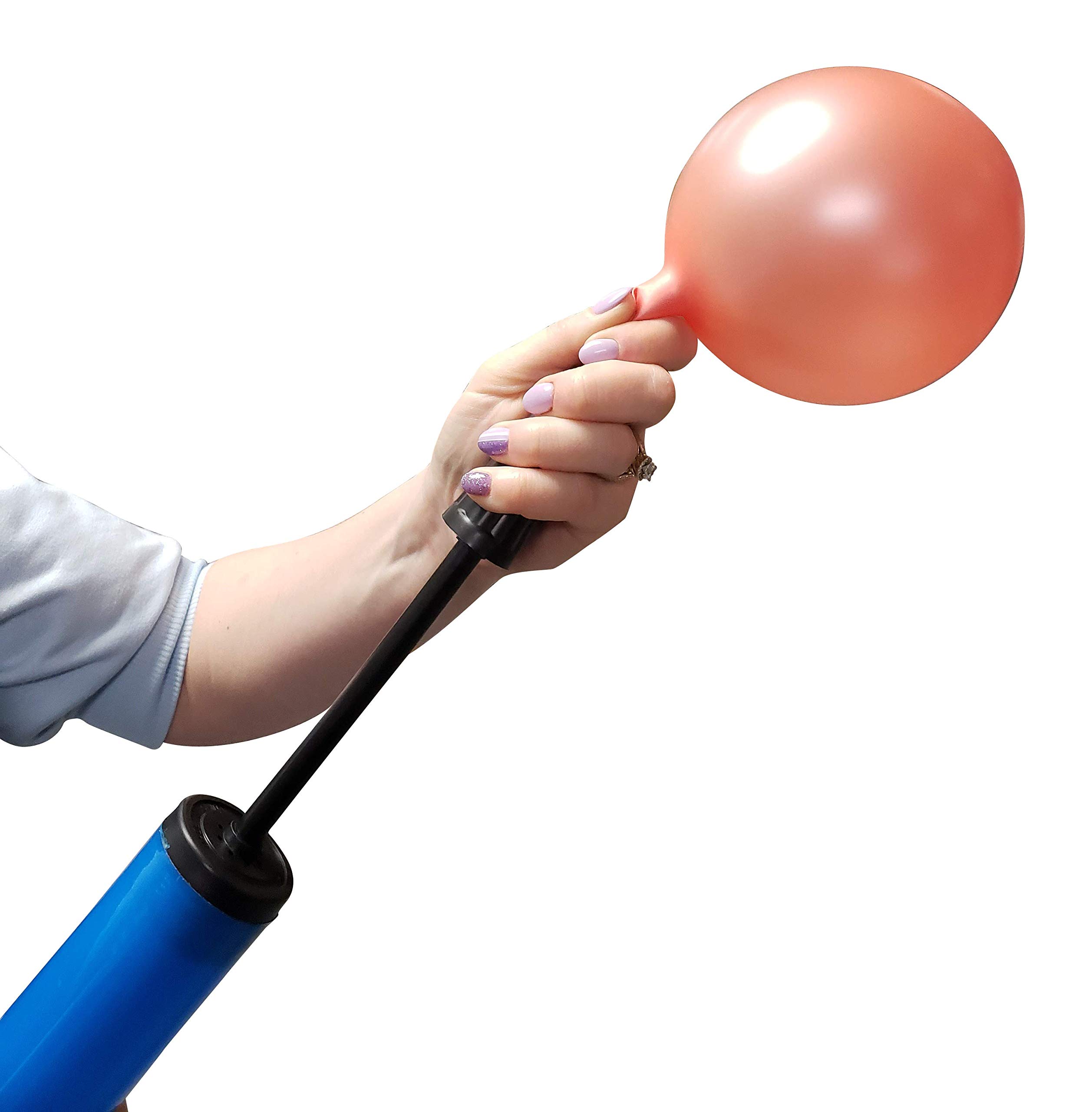 Double Action Balloon Pump - Portable Hand Air Pump for Balloons, Pool Inflatables, Sports Balls & Exercise Hopping Balls - Fast Inflation for Parties, Beach Outings & Outdoor Activities - Lightweight & Easy to Use