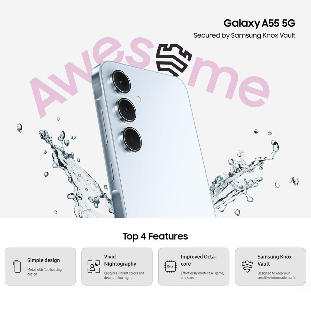SAMSUNG Galaxy A55 5G Unlocked Smartphone (256GB, 8GB RAM) 6.6