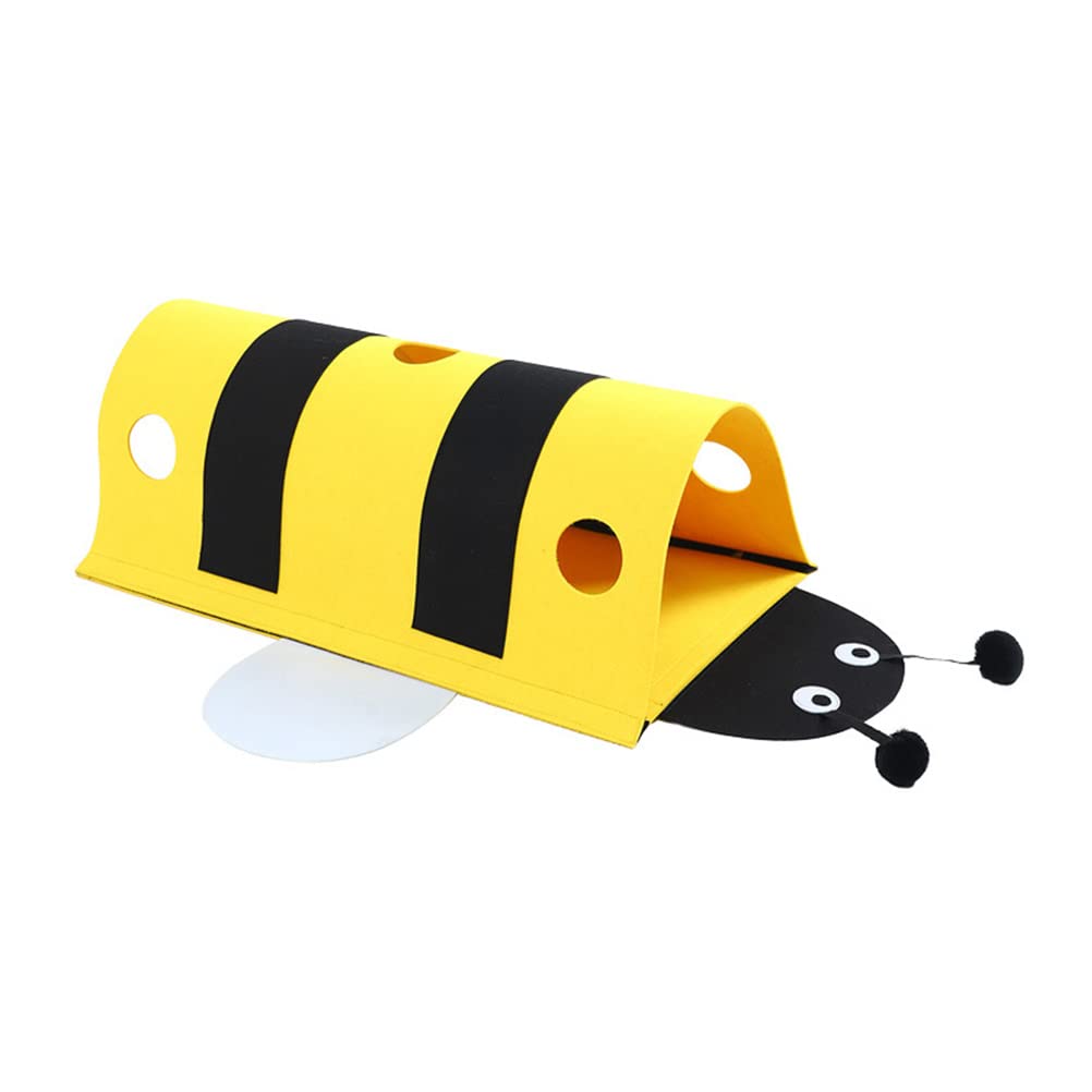 POPETPOP Cat Tunnel Toy - Durable & Adorable Play Tunnel for Kittens & Cats - Perfect for Indoor Play, Exercise & Hide-and-Seek Games