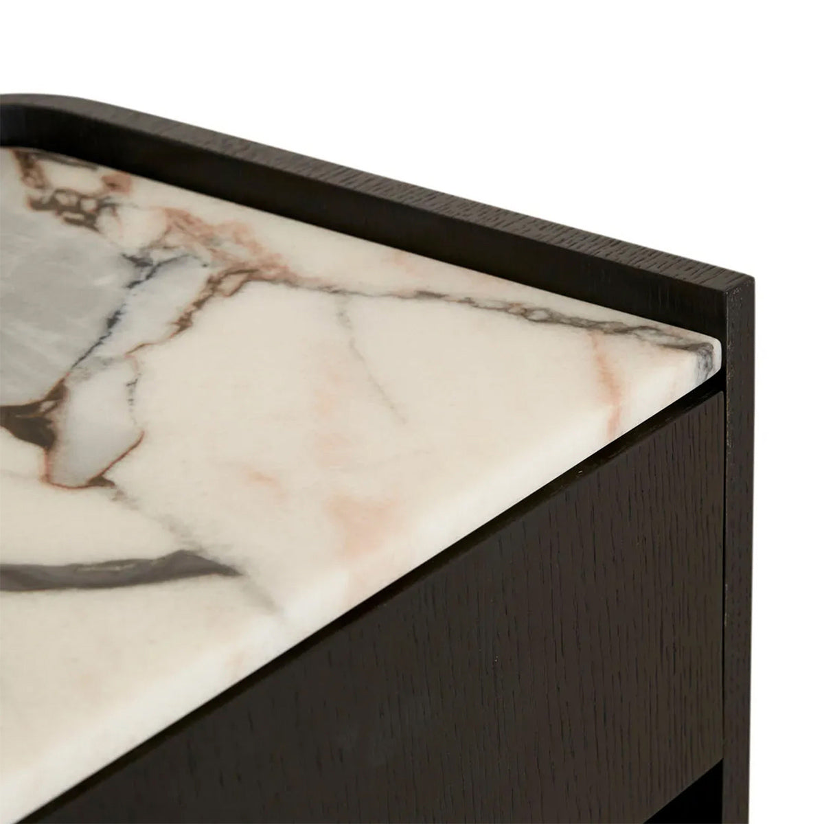 Globe West Elsie Bedside Table - Modern Nightstand with Storage Drawer for Bedroom, Living Room & Office - Stylish Wooden End Table with Shelf