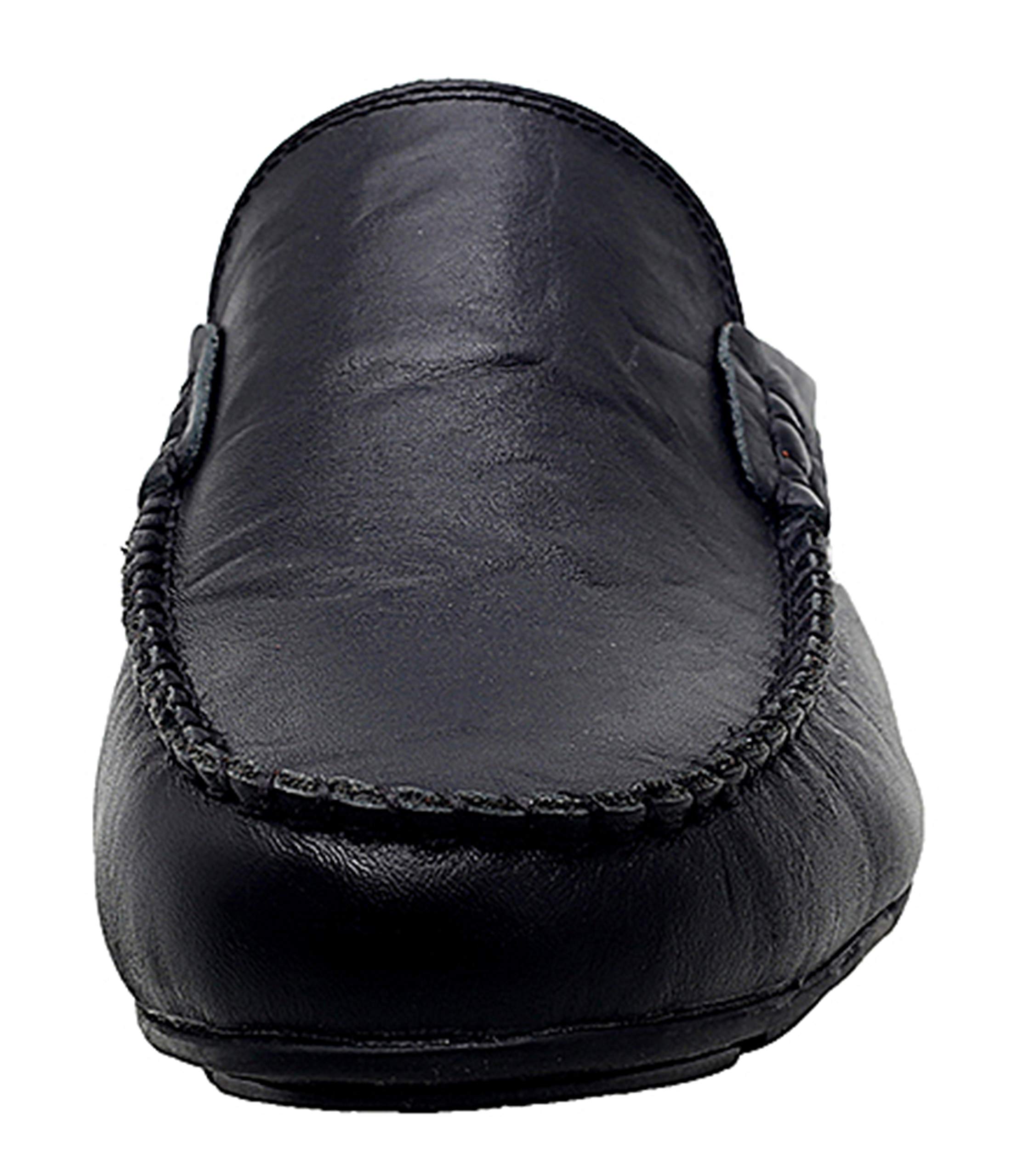 Go Tour Men's Mules Clogs - Breathable Leather Slip-On Loafers for Casual Wear | Comfortable House Slippers & Outdoor Shoes for Walking, Errands & Relaxation