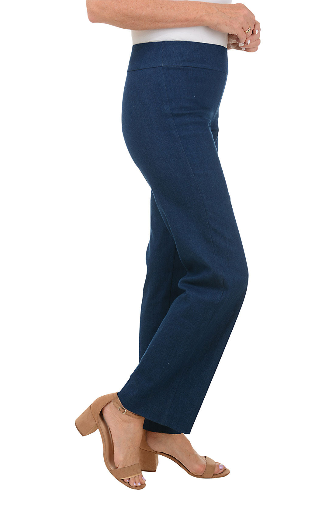 Flared Denim Pull On Pants for Women - Stretchy High Waist Bootcut Jeans | Perfect for Casual Wear, Office & Date Night Outfits