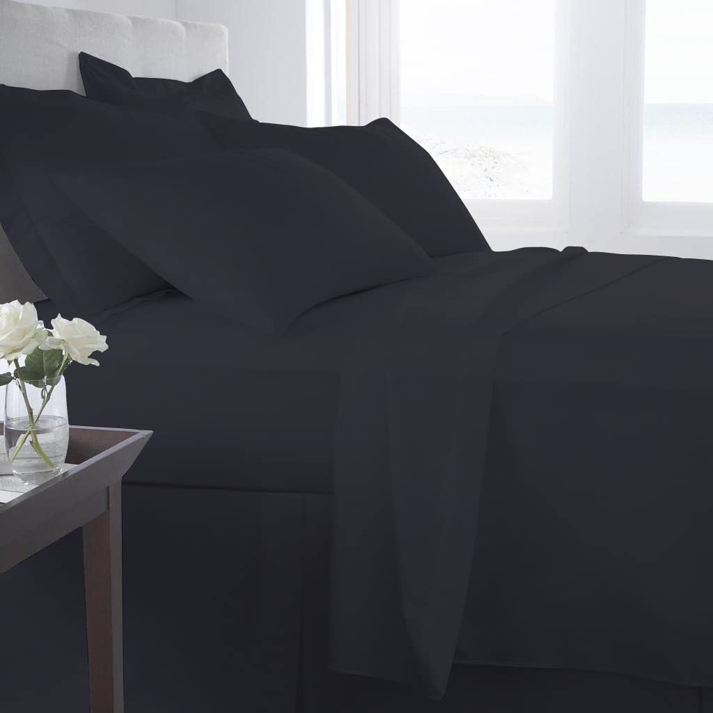 7-Piece 100% Cotton Queen Size Comforter & Sheet Set - 800 Thread Count, 18