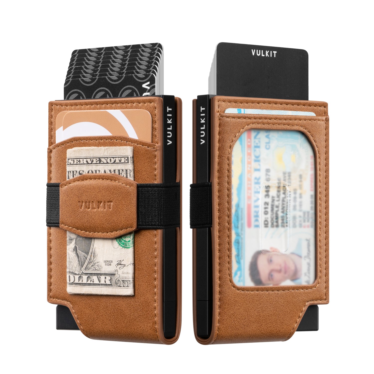 VC412 Leather Pop Up Card Wallet with Money Strap - Front Pocket & ID Window for Cash & Cards | Perfect for Travel, Business & Everyday Use (415.46kr)