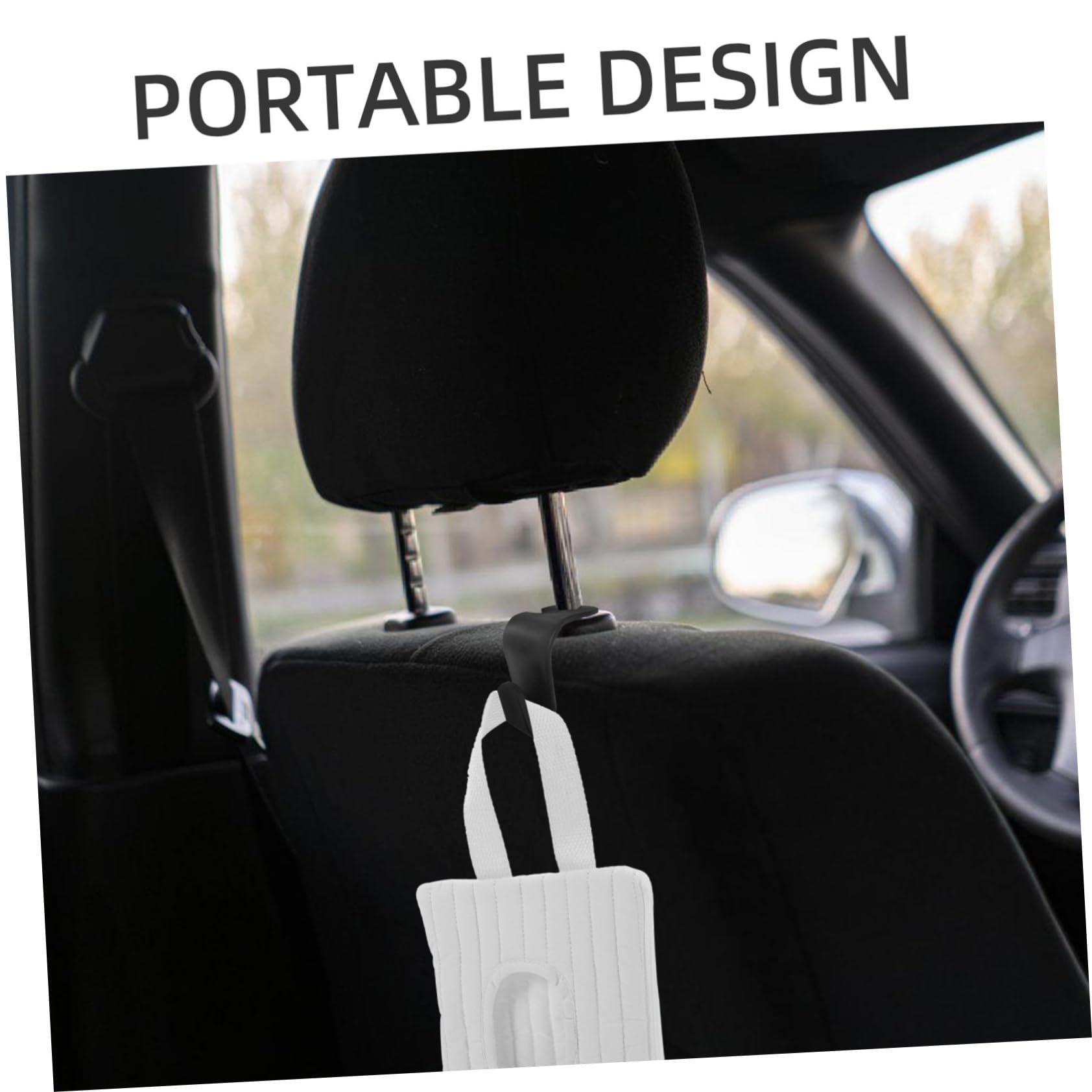 SECFOU Car Tissue Dispenser Box - Backseat Napkin Holder for Automotive, Easy Access Tissue Box Organizer for Cars, SUVs, and Trucks
