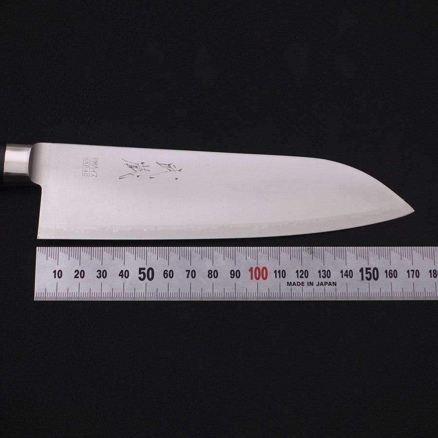 Premium Santoku Knife 7-inch HAP40 Steel with Polished Western Handle - Perfect for Slicing, Dicing, and Chopping Vegetables, Meat, and Fish