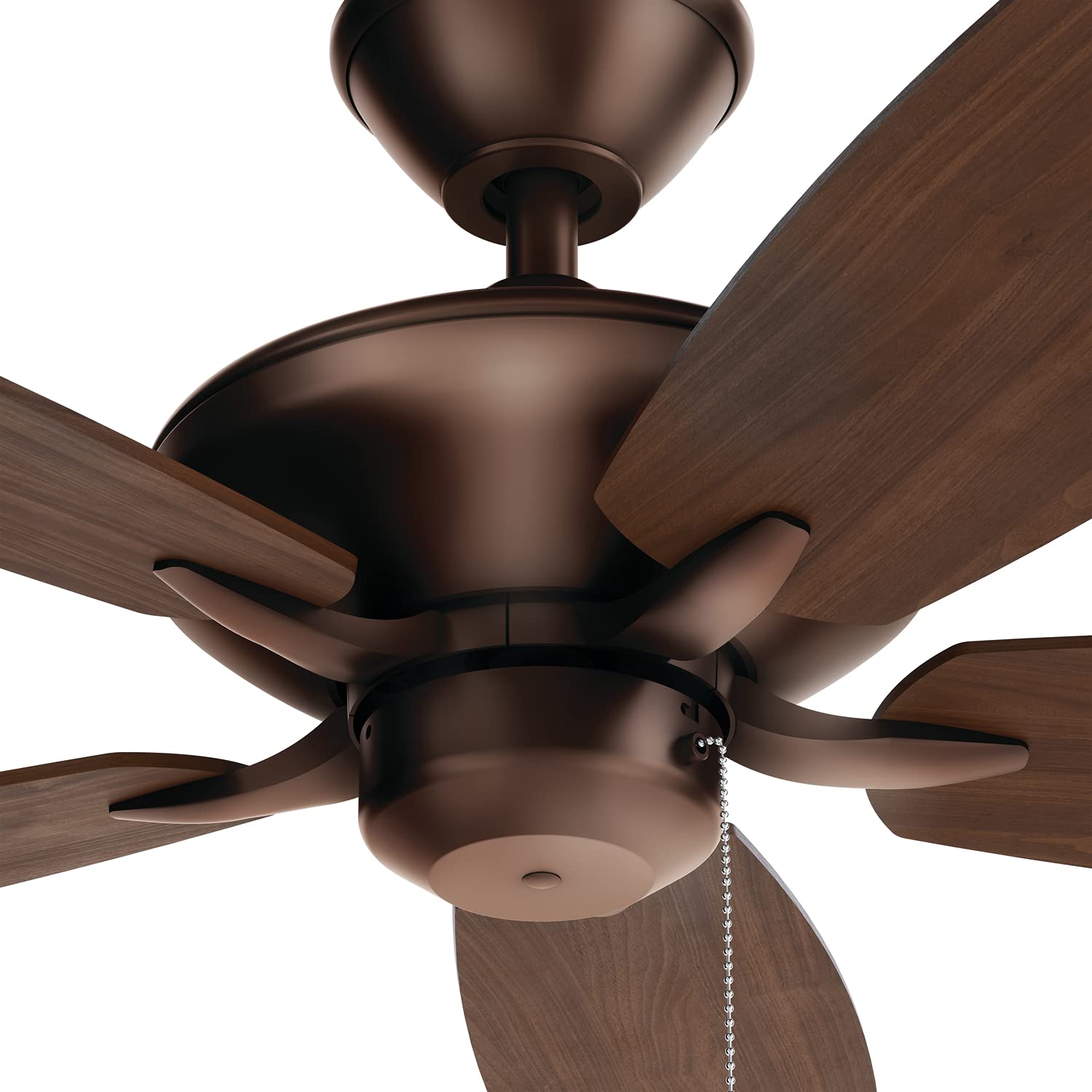 Kichler 52 Inch Indoor Ceiling Fan with Light, Oil-Rubbed Bronze Finish - Perfect for Living Room, Bedroom, and Office Cooling & Air Circulation