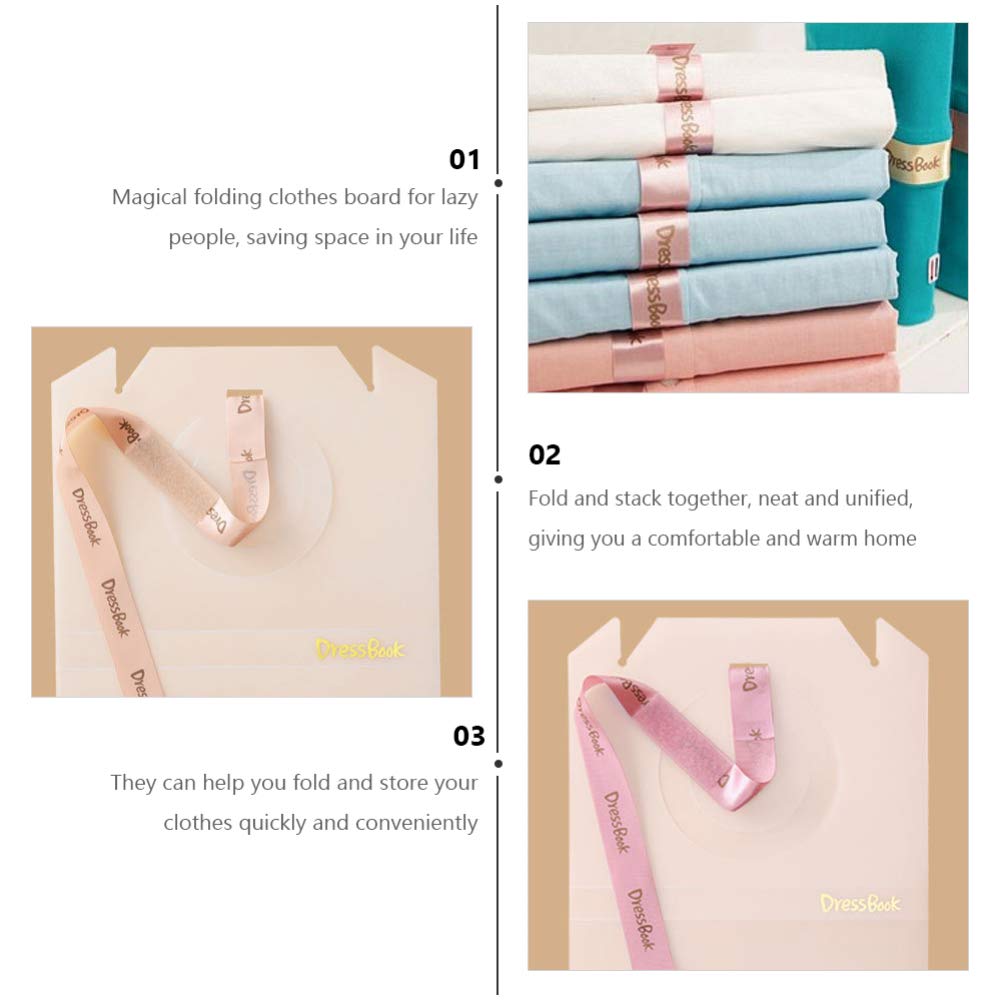 DOITOOL 10-Pack Lazy Folding Board for Clothes - Laundry Organizer with Polyester Ribbon - Shirt, Pants & Clothing Folder - Space Saving Storage for Wardrobe, Travel & Home Organization (Perfect for Travel, Dorm Rooms & Small Spaces)