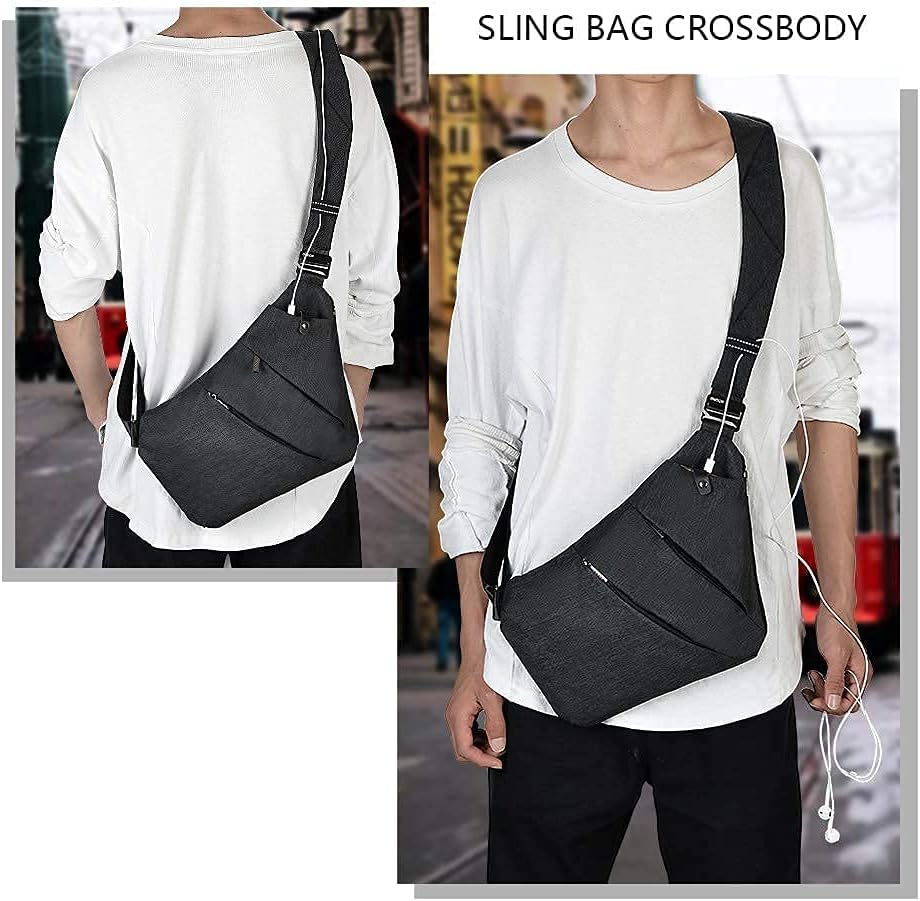 Men's Anti-Theft Sling Bag - Lightweight Crossbody Shoulder Bag for Travel, Gym & Daily Use | Durable & Stylish Casual Messenger Bag