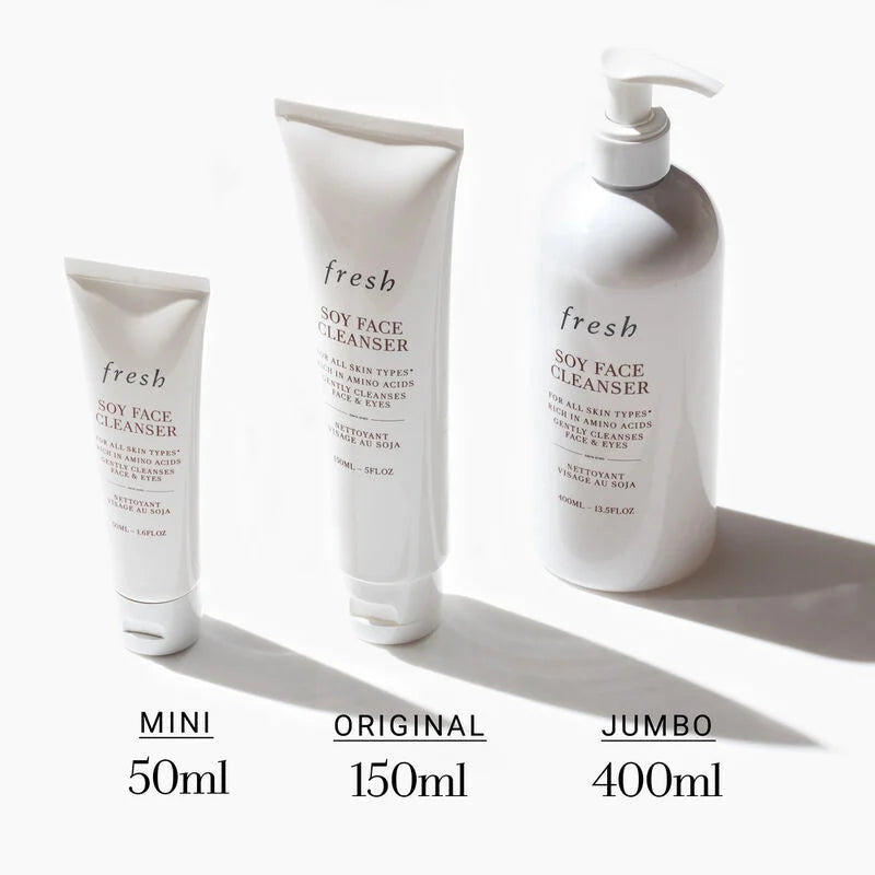 pH Balanced Hydrating Soy Face Wash - Travel Size for Oily & Dry Skin | Gentle Cleanser for Daily Use & On-the-Go Skincare