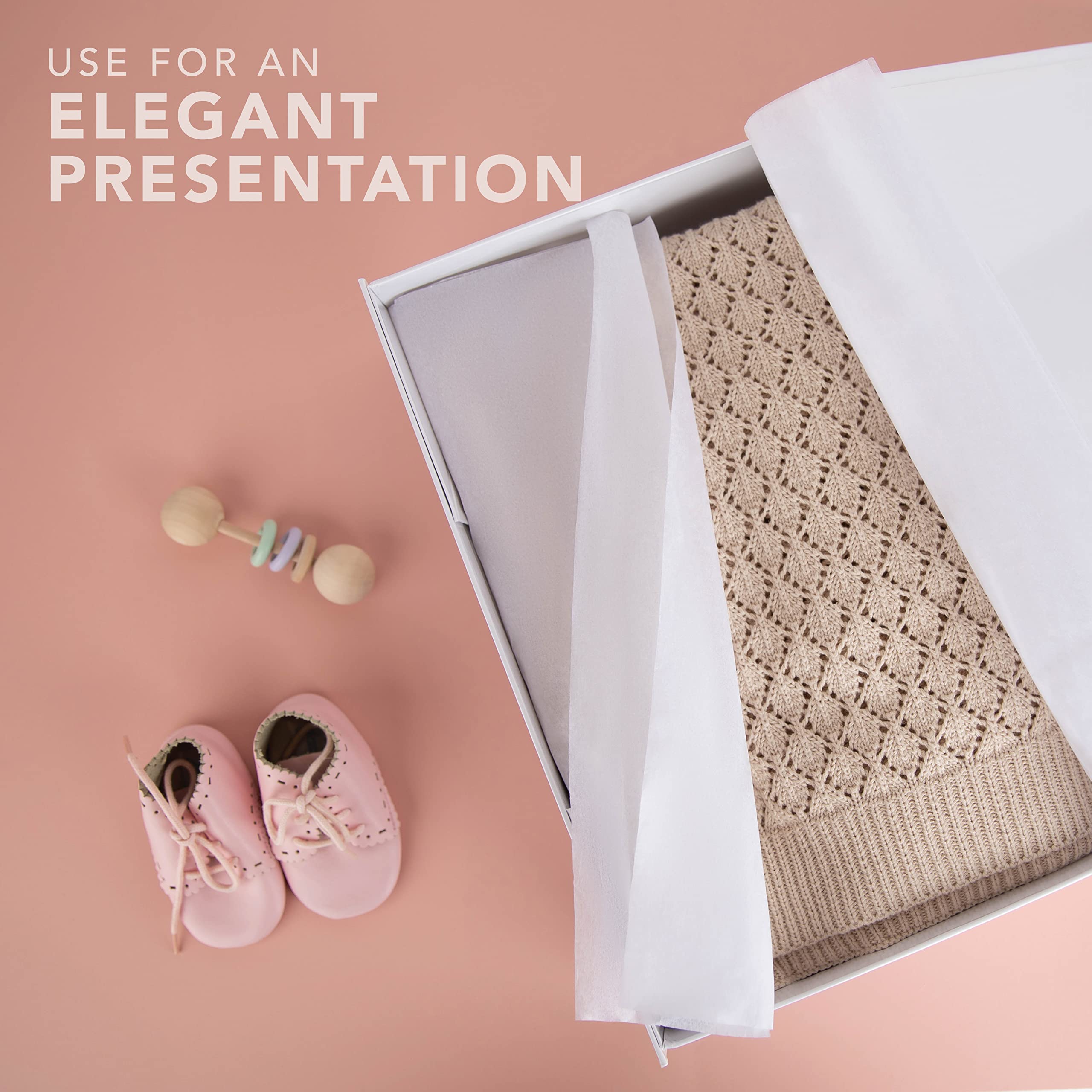 Premium White Tissue Paper for Gift Bags & Wrapping - 20