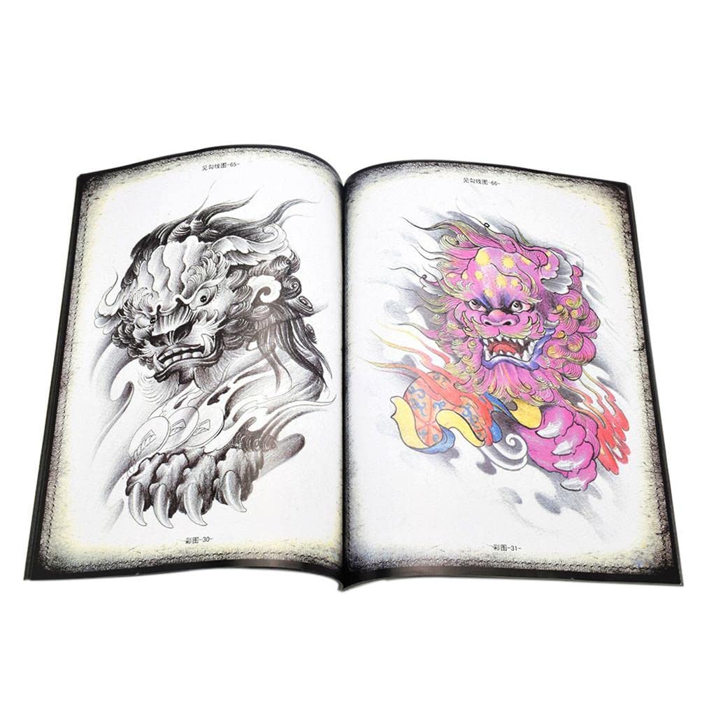 Dragon Tattoo Design Book - A4 Flash Sketch Reference for Body Art & Tattoo Artists | Perfect for Tattoo Parlors, Studios & Tattoo Enthusiasts