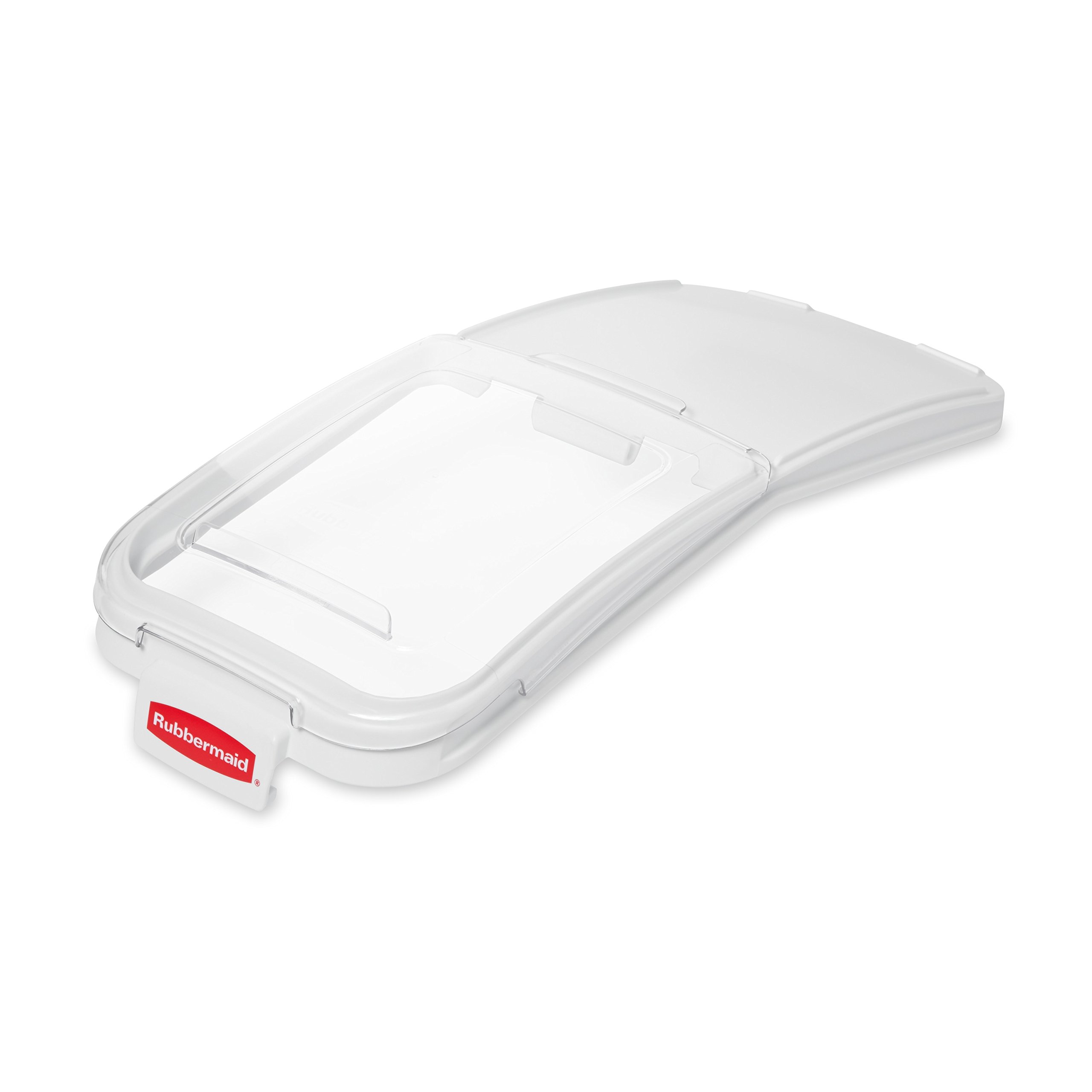 Rubbermaid Commercial 29-Inch Clear Food Storage Bin with Sliding Lid & Scoop - Ideal for Sugar, Grains, Rice, Baking Supplies - Perfect for Kitchen, Pantry & Restaurant Organization