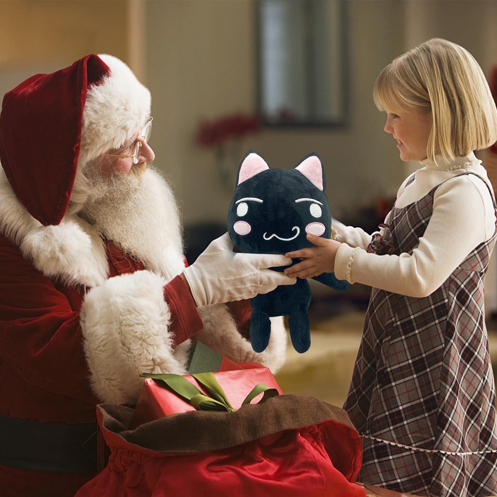 akoee Toro Inoue Cat Plush Toy - 1/2 Pieces Soft Stuffed Animal Doll, Cute Kawaii Anime Plushie for Kids, Fans, Home Decor & Gifts | Perfect for Birthday Presents, Bedroom Decor, and Anime Collectors