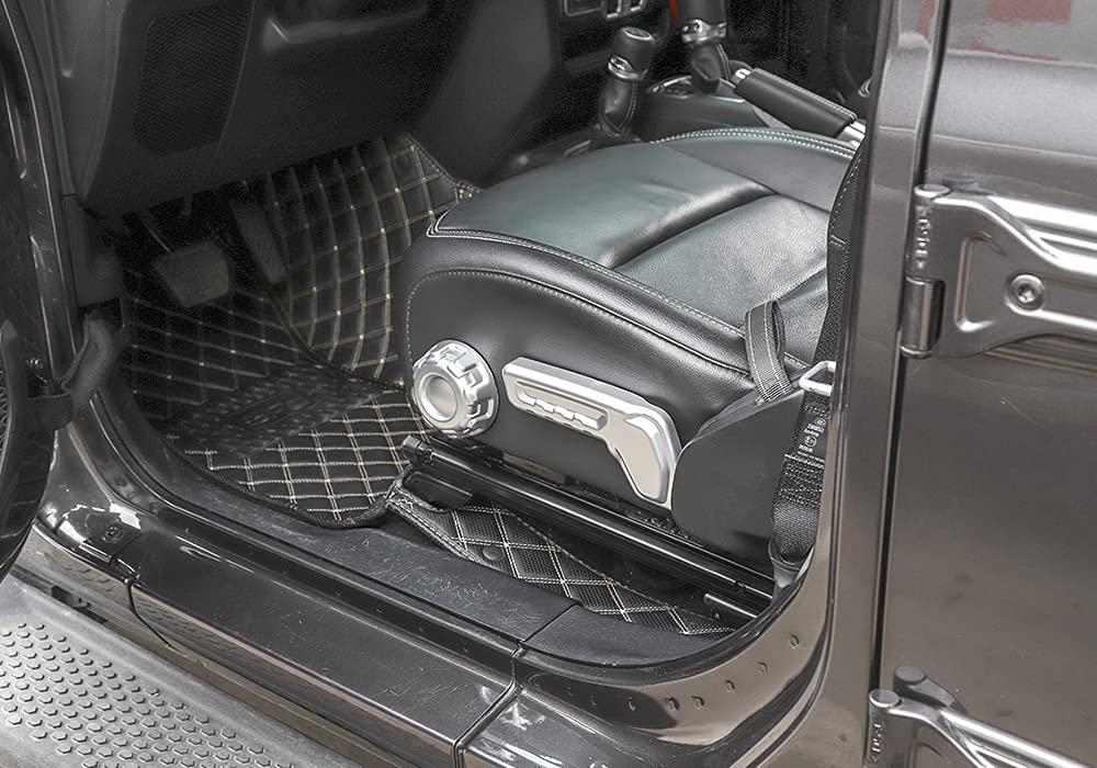 Jeep Wrangler JL & JT Gladiator 2018+ ABS Seat Adjustment Button Cover Trim - Silver Interior Accessories | Perfect for Off-Roading & Daily Driving Customization