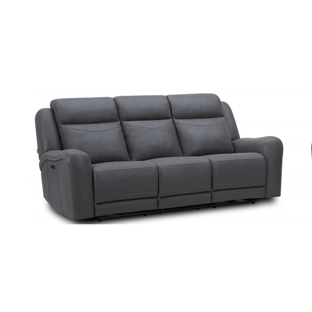 Montana Power Reclining Sofa - 3-Seater Leather Recliner Couch with USB Charging & Cup Holders | Perfect for Living Room, Home Theater & Family Relaxation