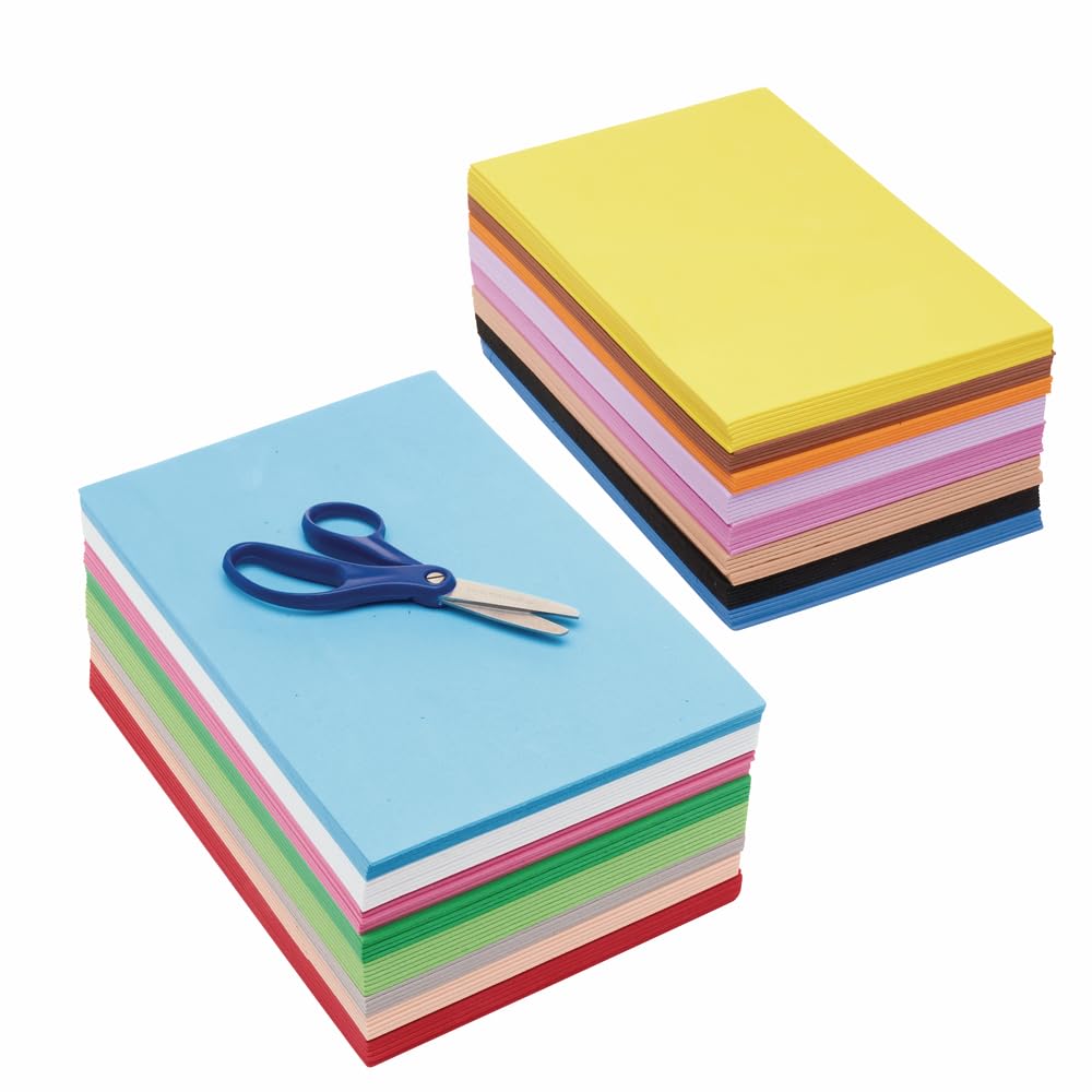 Colorations® 100-Piece Bulk Foam Sheet Super Pack - 16 Vibrant Colors, 9