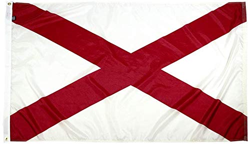 Alabama Nylon State Flag 4x6 ft - Made in USA for Outdoor & Indoor Use