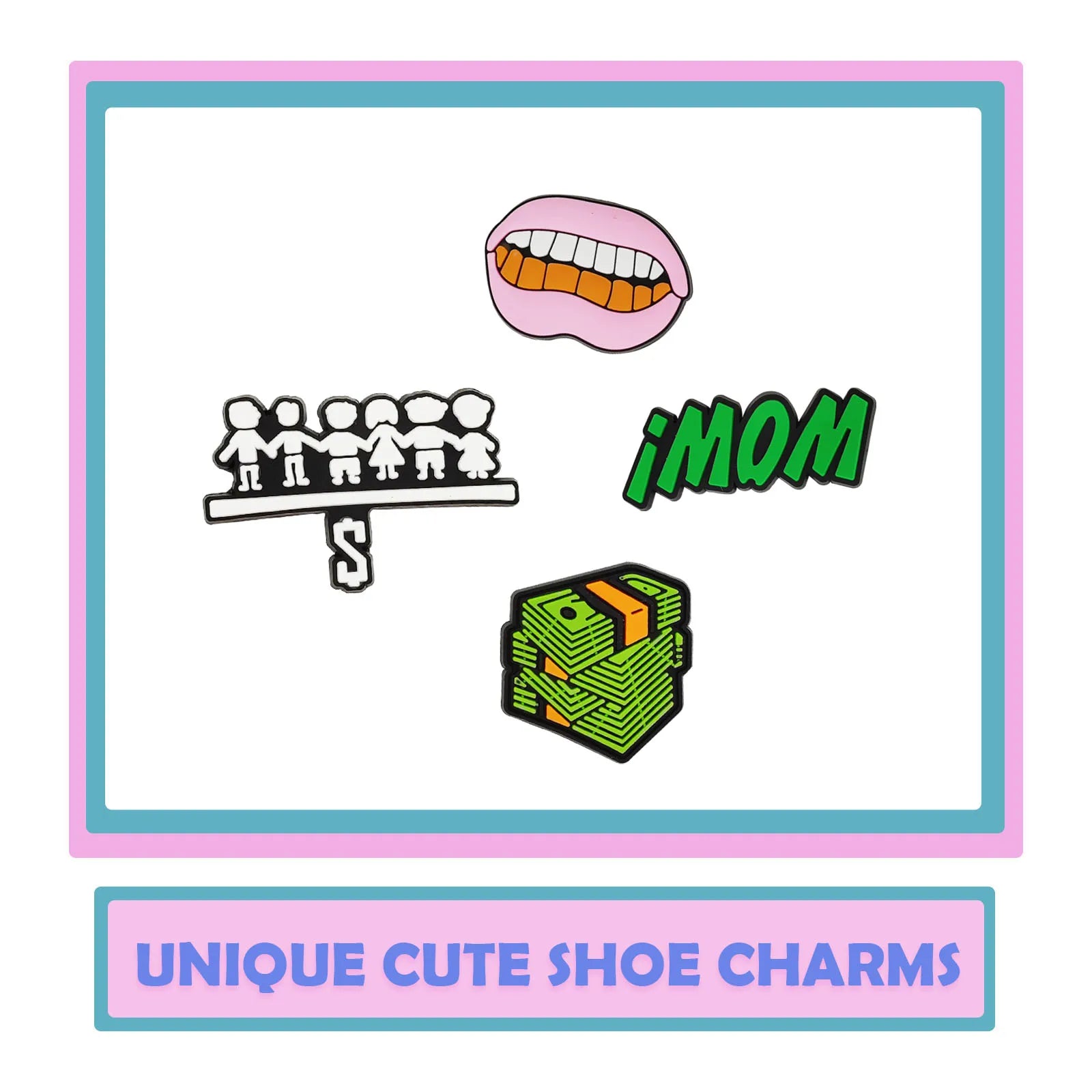 20pcs Dollar Pattern Shoe Charms for Crocs & Sandals | PVC Shoe Decorations Accessories for Christmas, Birthday, Party | Perfect Gift for Kids & Teens | Great for DIY, Fashion & Jibbitz Collection