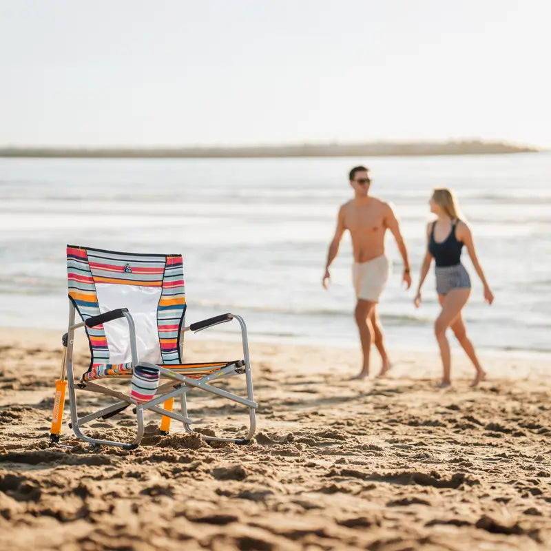 Premium Folding Beach Rocker Chair - Portable & Lightweight for Outdoor Relaxation at Beach, Pool, Camping, and Backyard