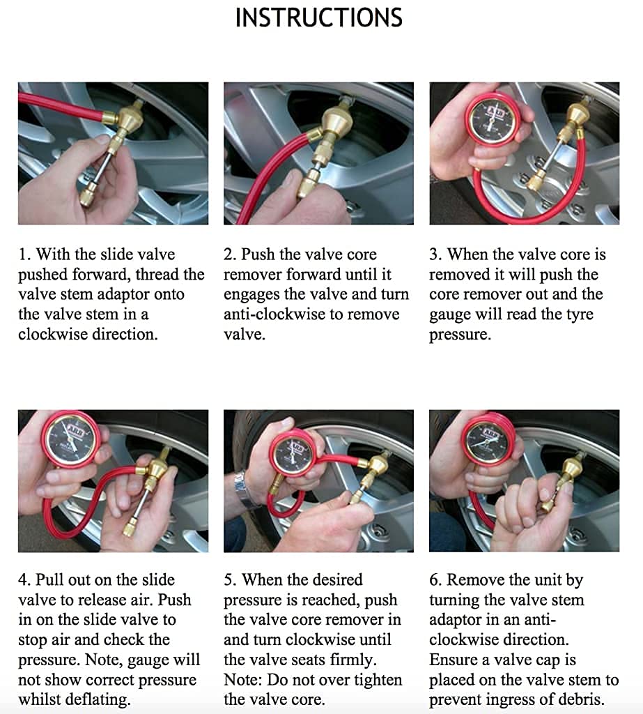 ARB ARB505 E-Z Tire Pressure Deflator Gauge Kit with ARB 10000011 Speedy Seal Tire Repair Kit - Off-Road, 4x4 & Emergency Tire Repair Solution for Jeep, Truck & SUV Adventures