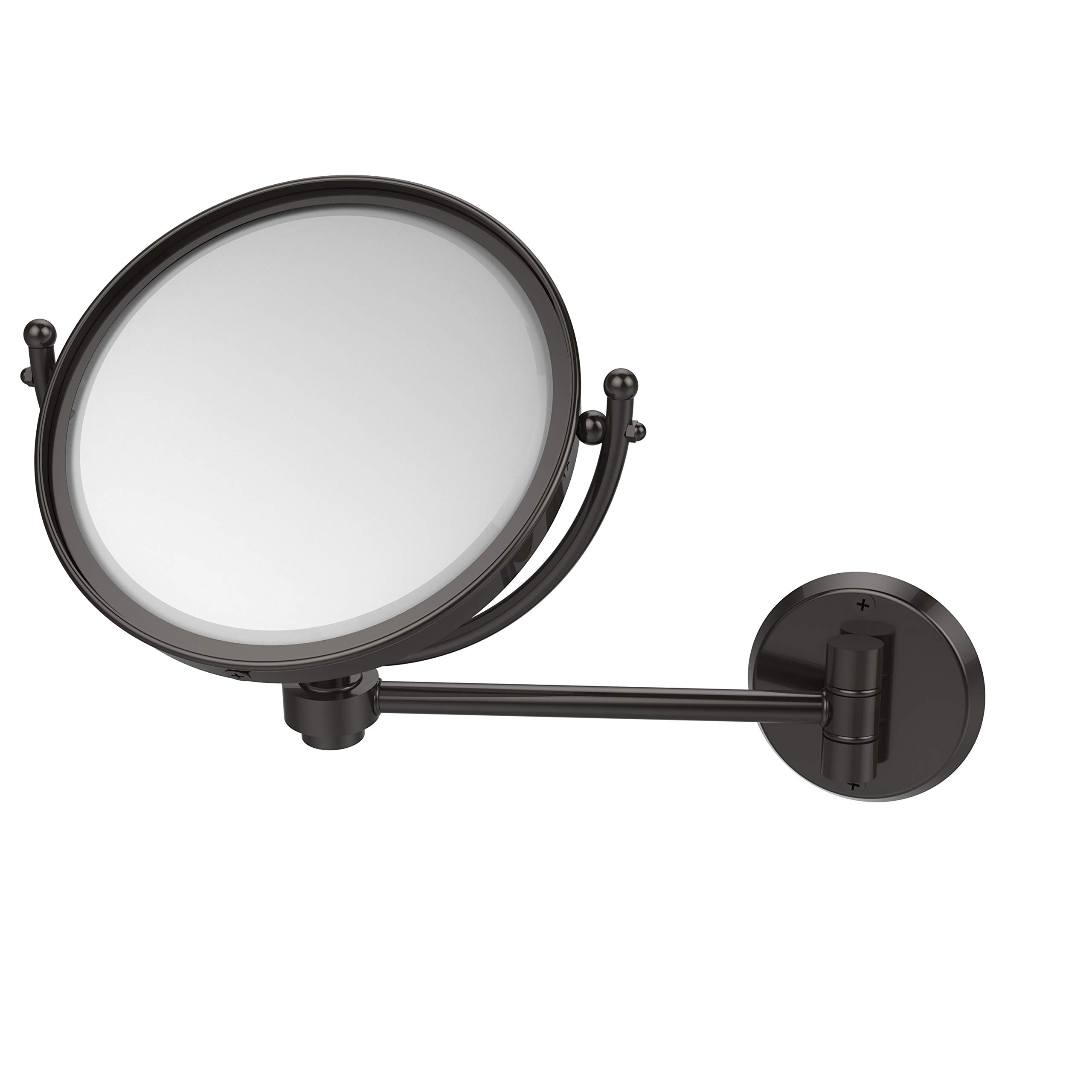 Allied Brass WM-5/2X 8 Inch Wall Mounted 2X Magnification Make-Up Mirror, Oil Rubbed Bronze - Perfect for Bathroom Vanity, Dressing Room & Makeup Application
