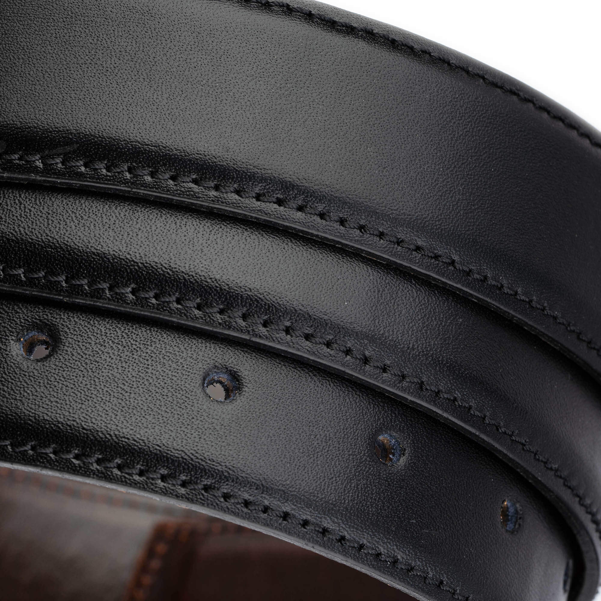 Reversible Black & Brown 3.5cm Genuine Leather Belt Strap Replacement for Montblanc Buckles - Perfect for Business, Casual & Formal Wear