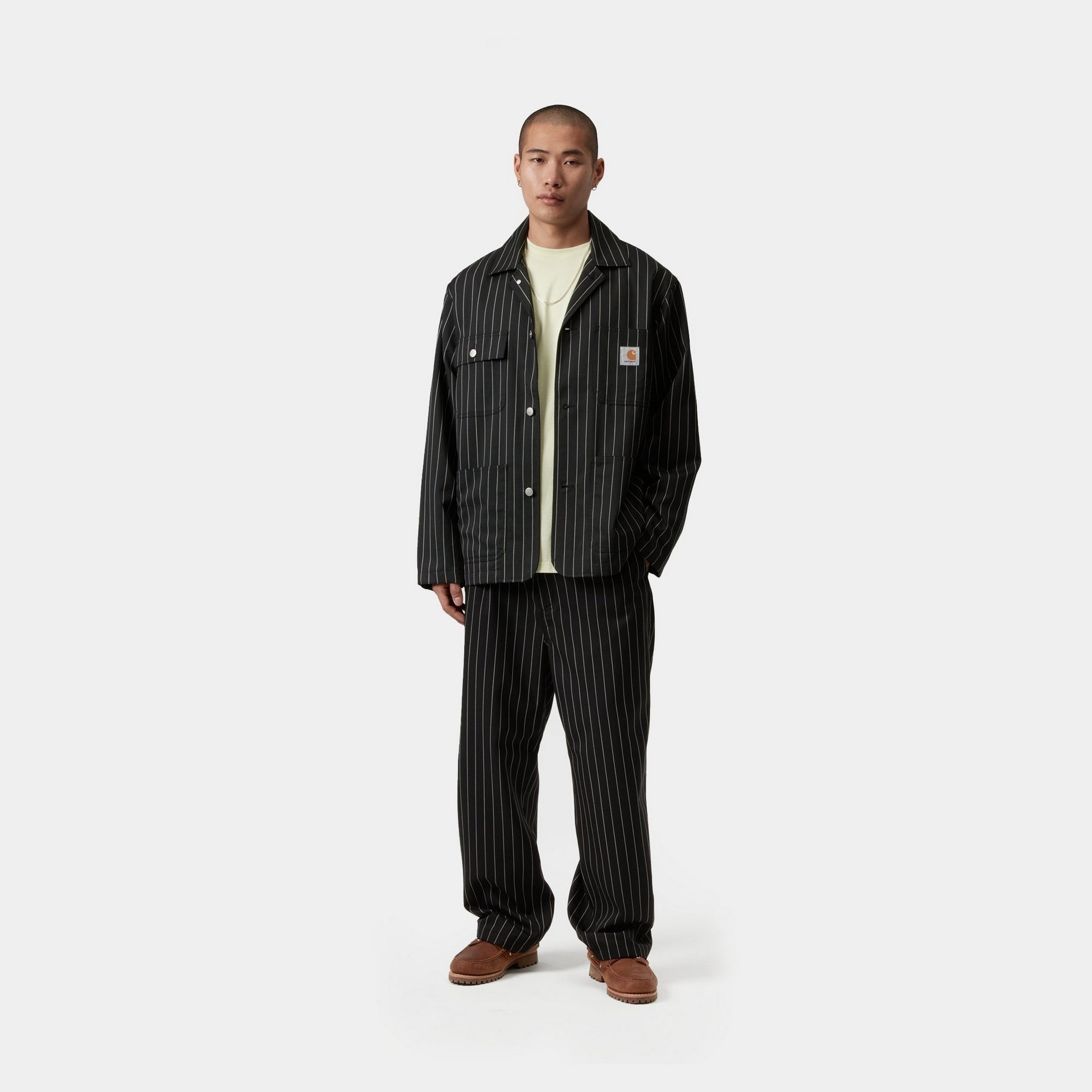 Seaton Blazer for Men | Classic Black Wax Stripe Wool Blend Business Suit Jacket | Perfect for Office Wear, Weddings & Formal Events