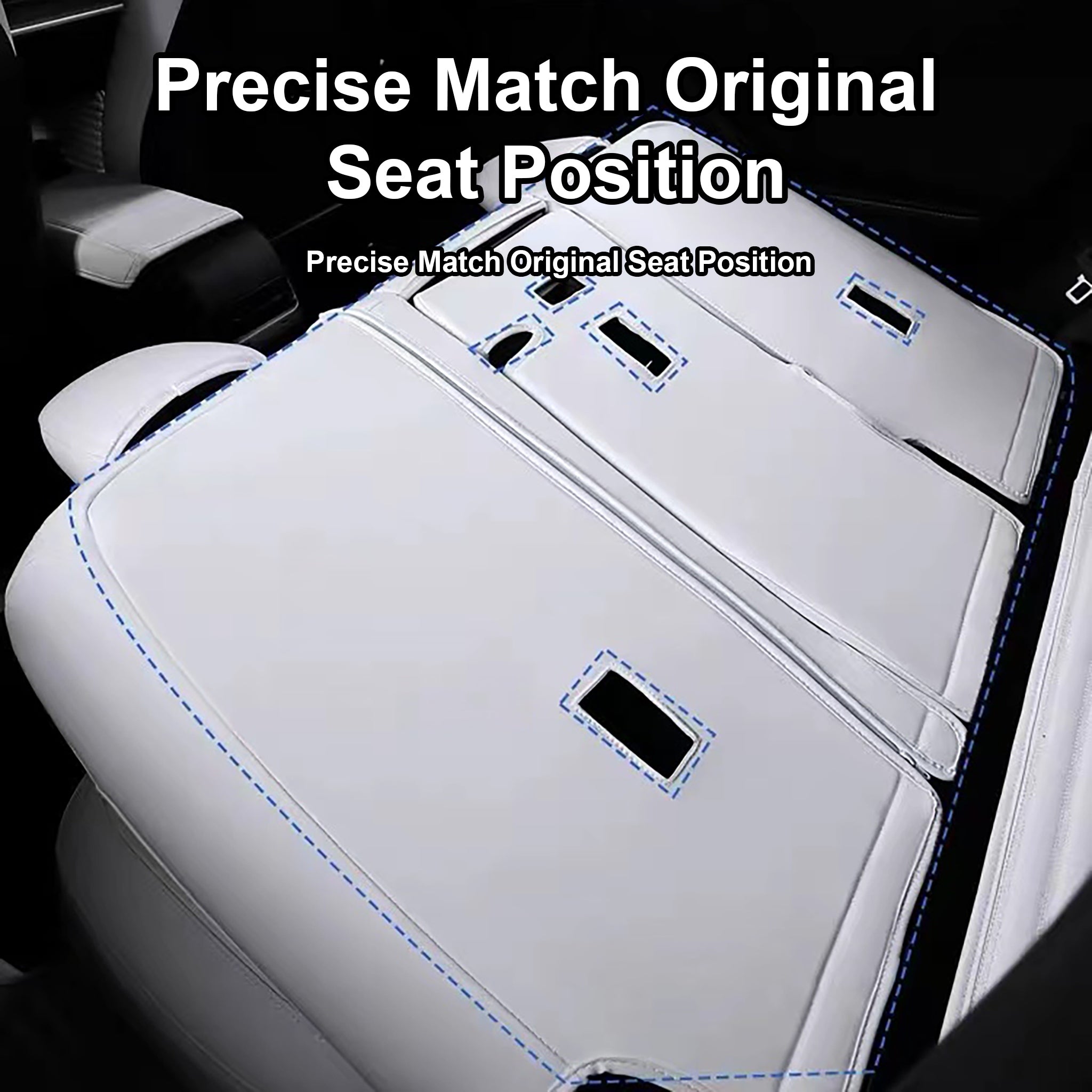 Premium Custom Fit Tesla Seat Covers for Model 3 & Model Y (2017-2025) - Waterproof, Anti-Slip & Breathable - Enhanced Comfort & Interior Protection - Perfect for Road Trips, Daily Commute & Family Travel