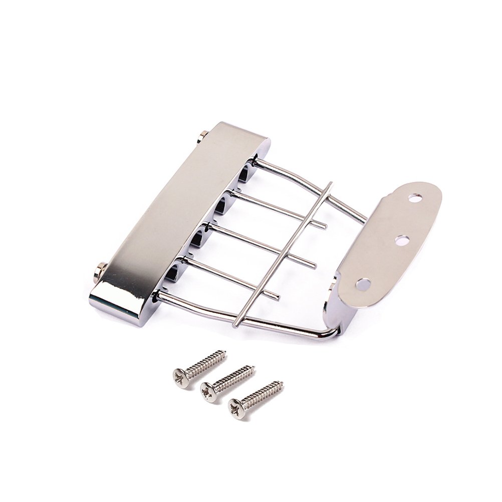 Premium Electric & Acoustic Guitar Bridge Parts - Tremolo Bridge, Tailpiece & Trapezoidal Pull Plate for Guitar Neck Replacement | Perfect for DIY Guitar Repair, Upgrades & Professional Setups