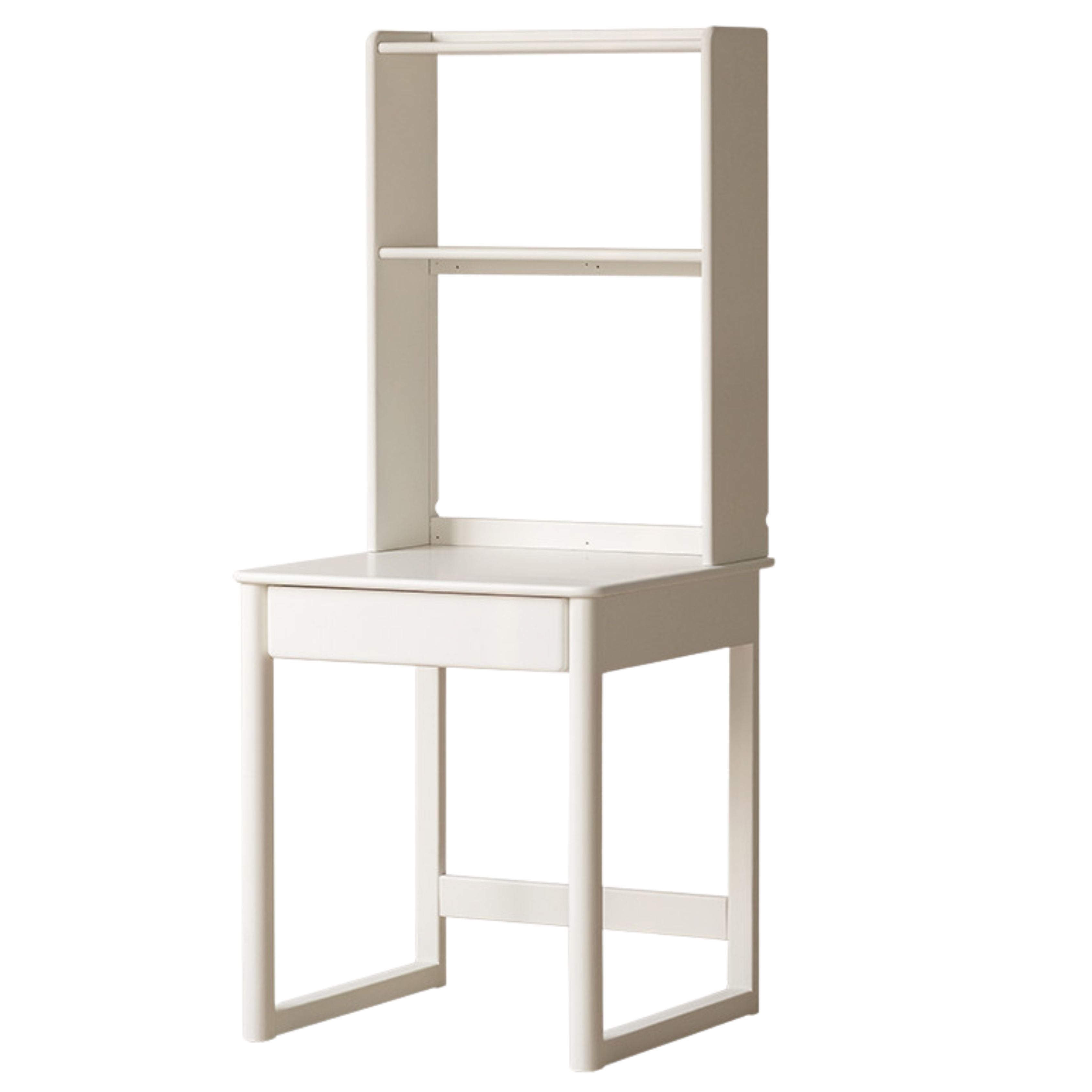 31.5x23.6x63.6 inch / 80x60x161.6 cm / warm white color / Rubber wood  desk + without perforated board shelf