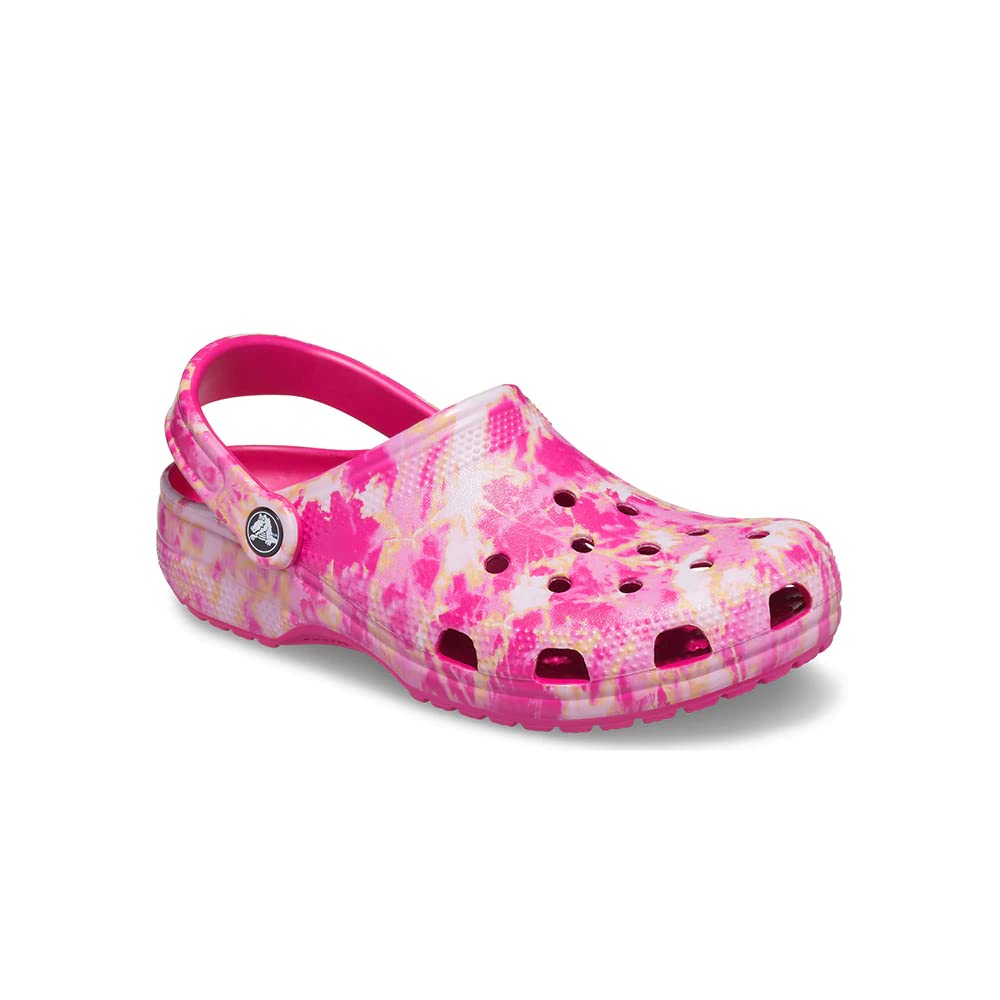 Crocs Unisex Classic Tie Dye Clogs for Men & Women - Comfortable Slip-On Shoes for Casual Wear, Gardening, Beach & Indoor Use