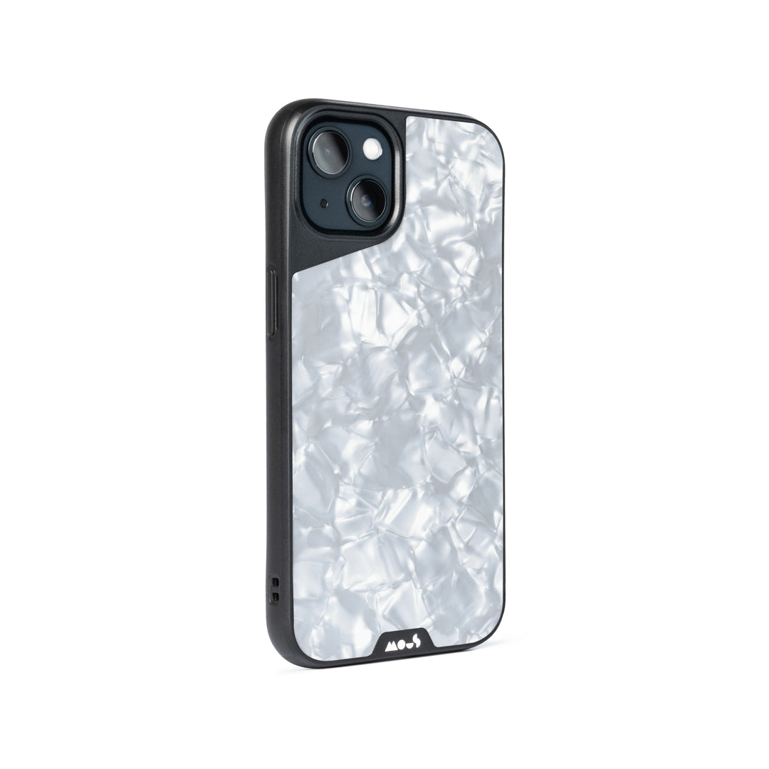 MagSafe® Compatible Silver Pearl iPhone Case - Slim Protective Cover for iPhone 12/13/14 Pro Max - Shockproof & Scratch-Resistant - Perfect for Everyday Use, Travel & Outdoor Activities