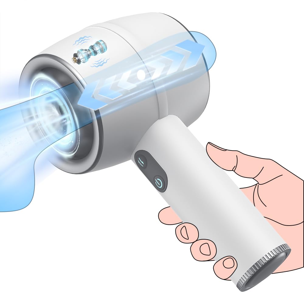 Realistic Automatic Male Masturbator with 6 Thrusting Modes - Dual Open-Ended Male Sex Toy for Enhanced Pleasure | 3D Vagina & Blowjob Simulation | Discreet Pocket Pussy Cup Penis Trainer (White) - Perfect for Solo Play, Couples Fun & Stress Relief