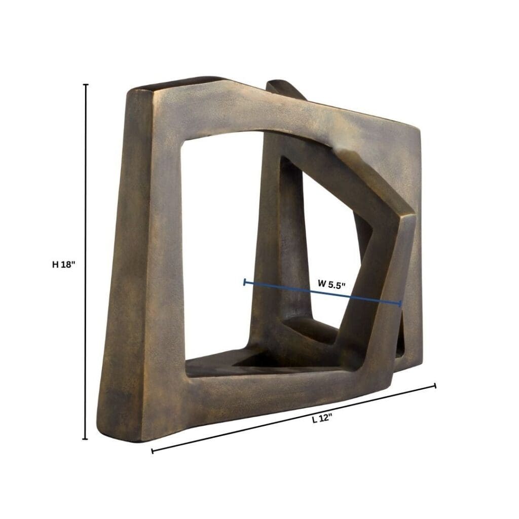 Cyan Design 11651 Conundrum Sculpture - Textured Bronze Finish | Modern Home Decor, Office Accent, Gift Idea for Art Lovers