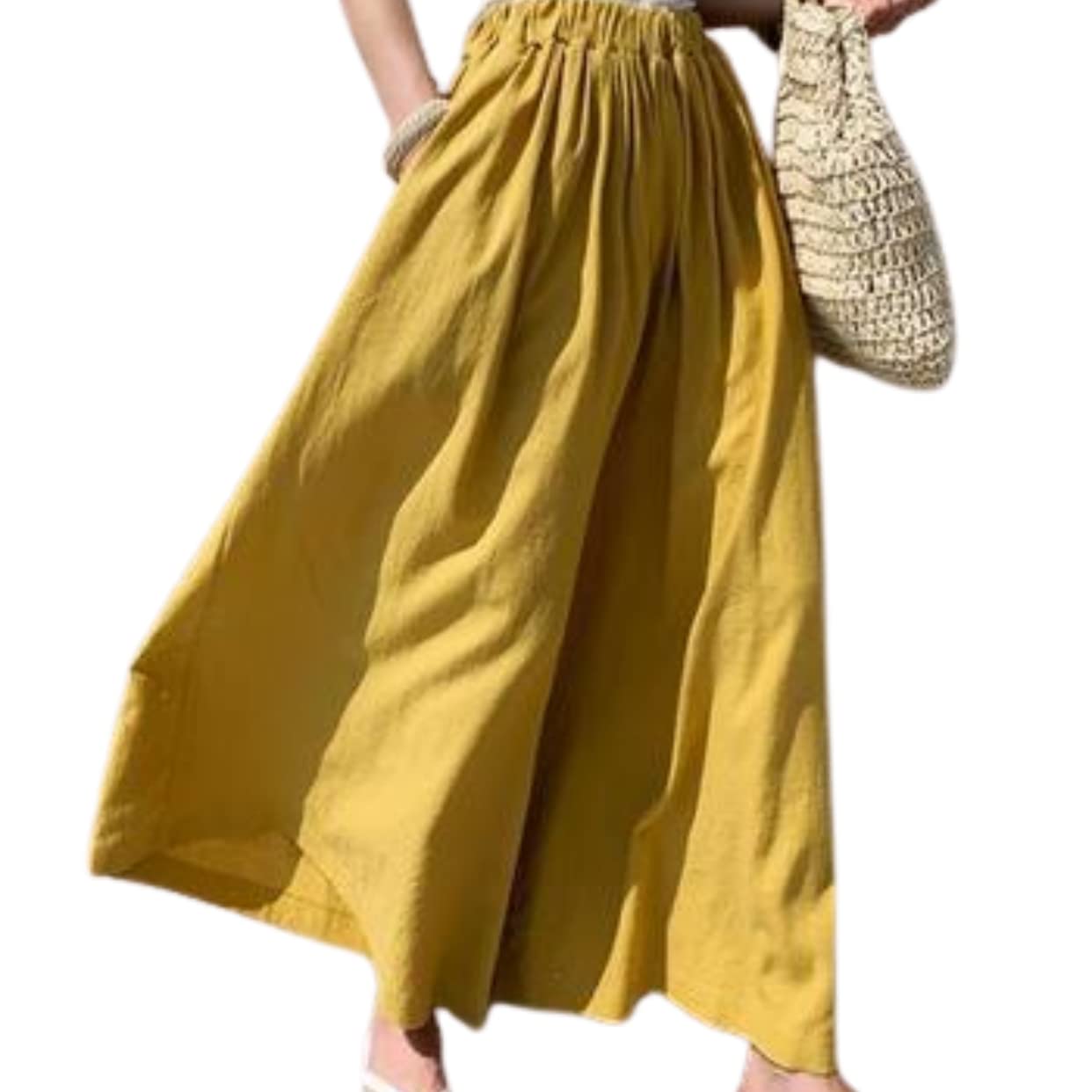 **XPONNI Women's Flowy Wide Leg Palazzo Pants - Lightweight Summer Lounge Pants for Casual Wear, Beach, Yoga & Travel**